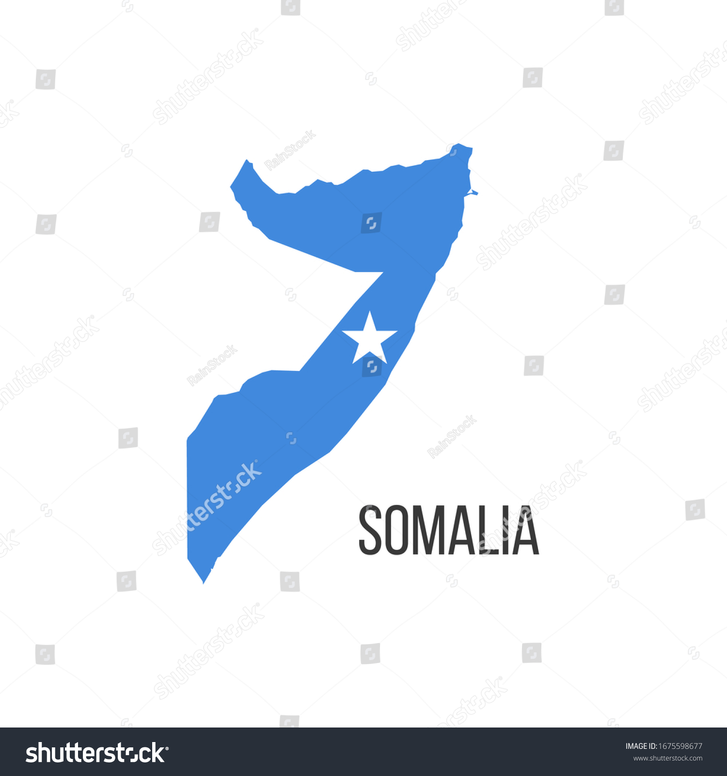 Somalia Flag Map Flag Country Form Stock Vektor Royaltyfri 1675598677   Stock Vector Somalia Flag Map The Flag Of The Country In The Form Of Borders Stock Vector Illustration 1675598677 