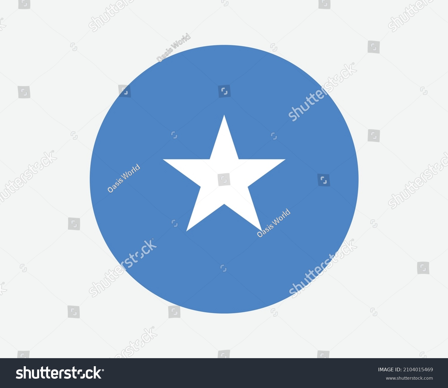 SVG of Somalia Round Country Flag. Somalia Circle National Flag. Federal Republic of Somalia Circular Shape Button Banner. EPS Vector Illustration. svg