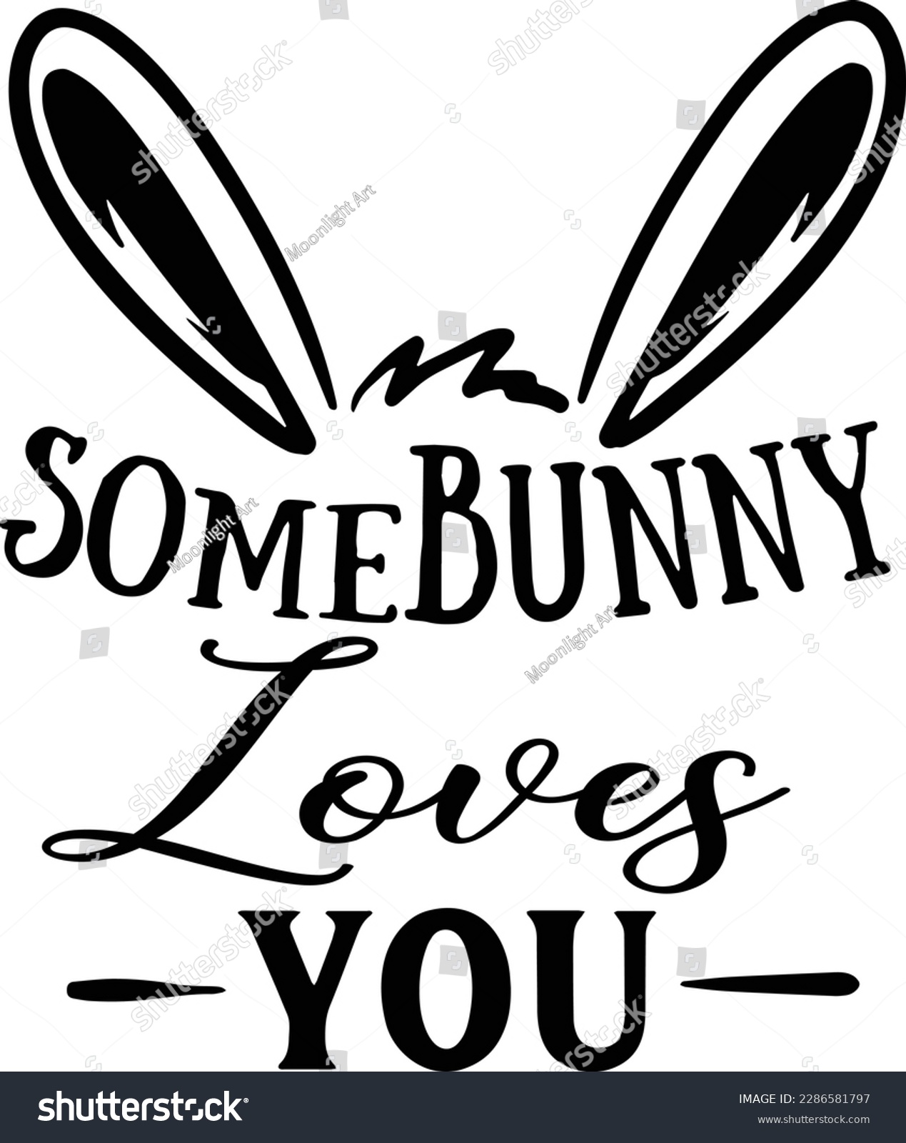 SVG of Somebunny Loves You SVG PNG PDF, Happy Easter Svg, Bunny Svg, Kids Easter Svg, Easter Shirt, Hello Spring, Easter Bunny  svg