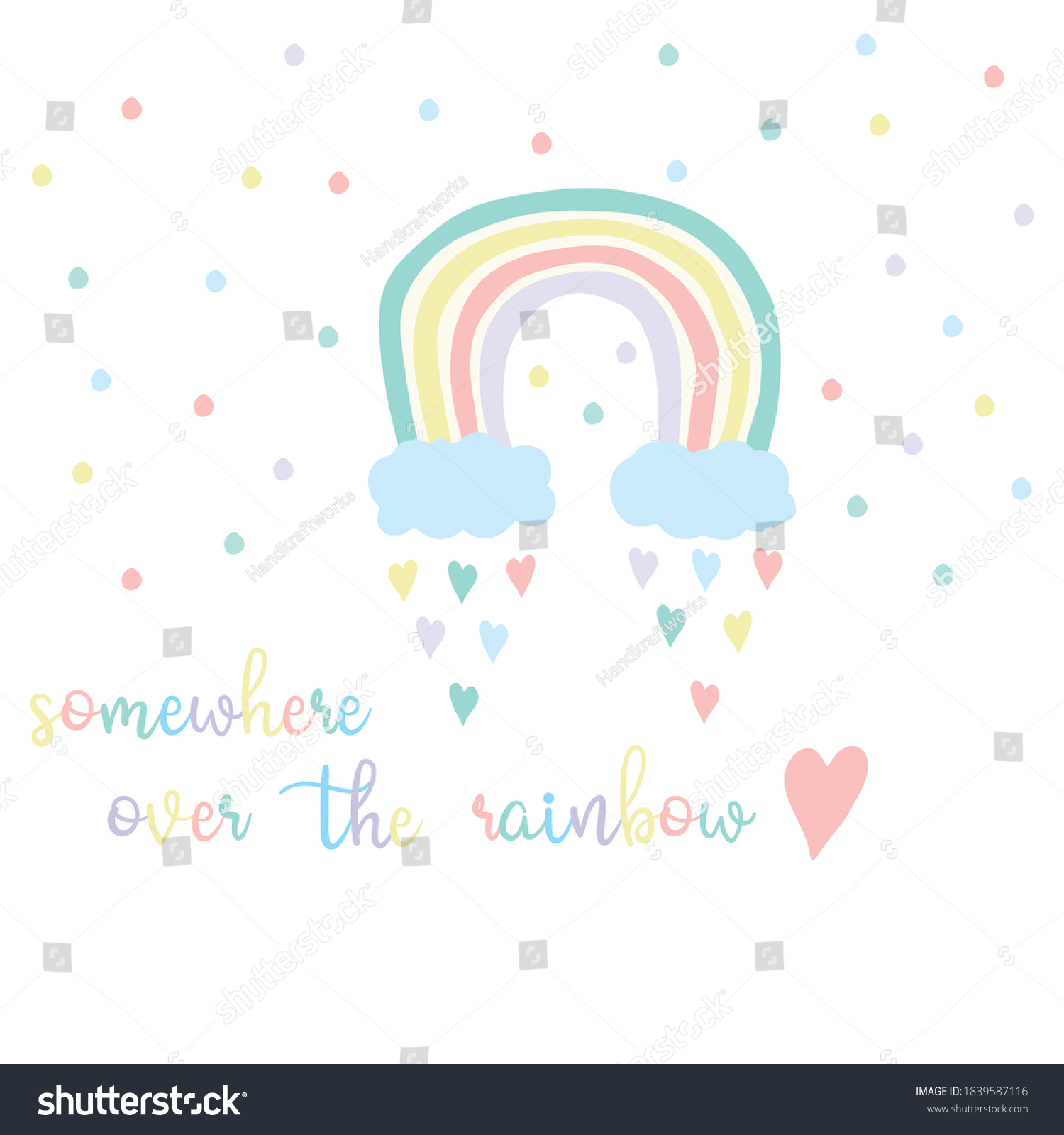 Somewhere Over Rainbow Color Stock Vector (Royalty Free) 1839587116 ...