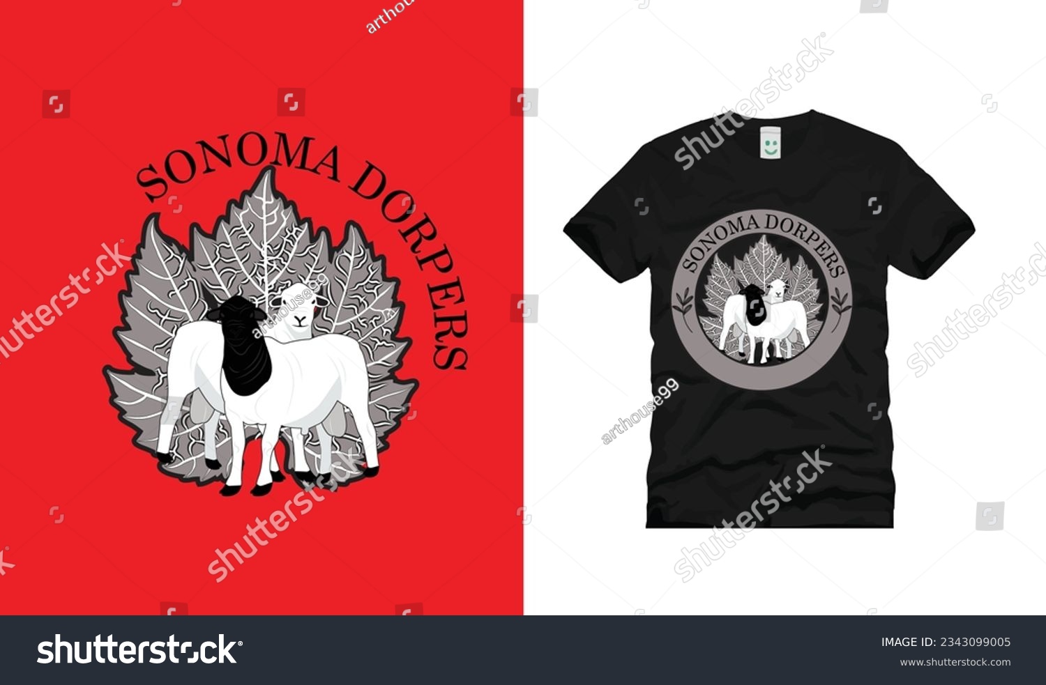 SVG of sonoma dorpers design t shirt svg
