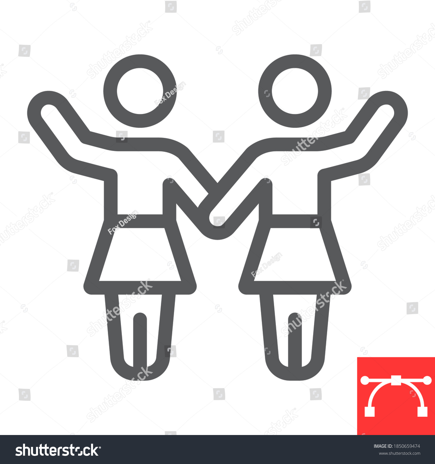 Sorority Line Icon Sexism Feminism Women Stock Vector Royalty Free 1850659474 Shutterstock 0558