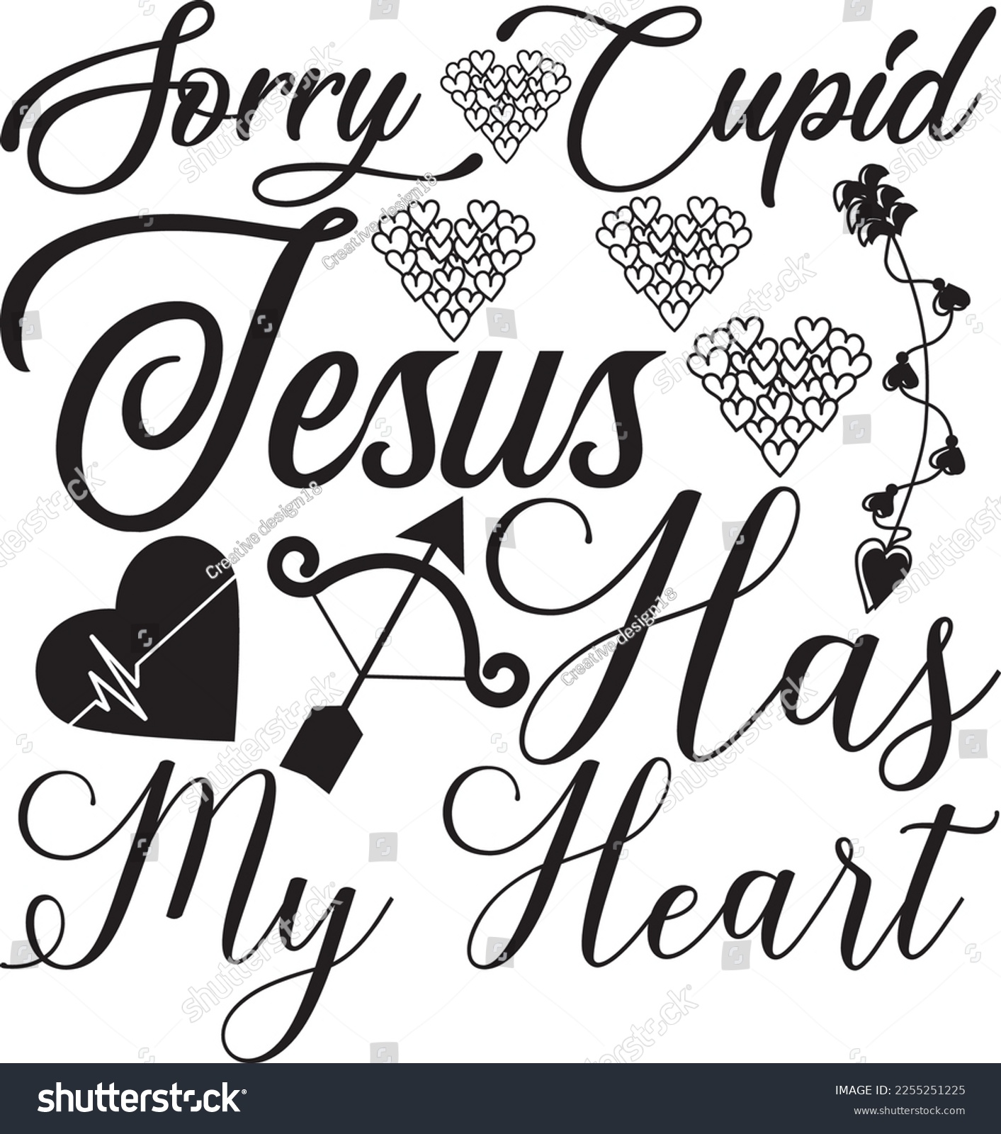 SVG of Sorry Cupid Jesus Has My Heart svg