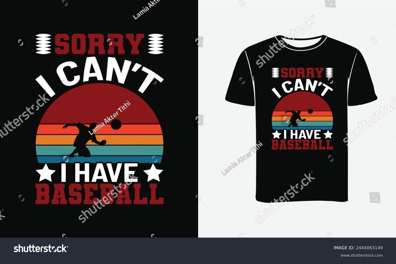 SVG of Sorry I can't I have baseball, Baseball t-shirt Custom Vector Art . Baseball Design Gifts For Family, Gaming Quote, Funny Baseball Design - Vector graphics, typographic posters, or banners svg
