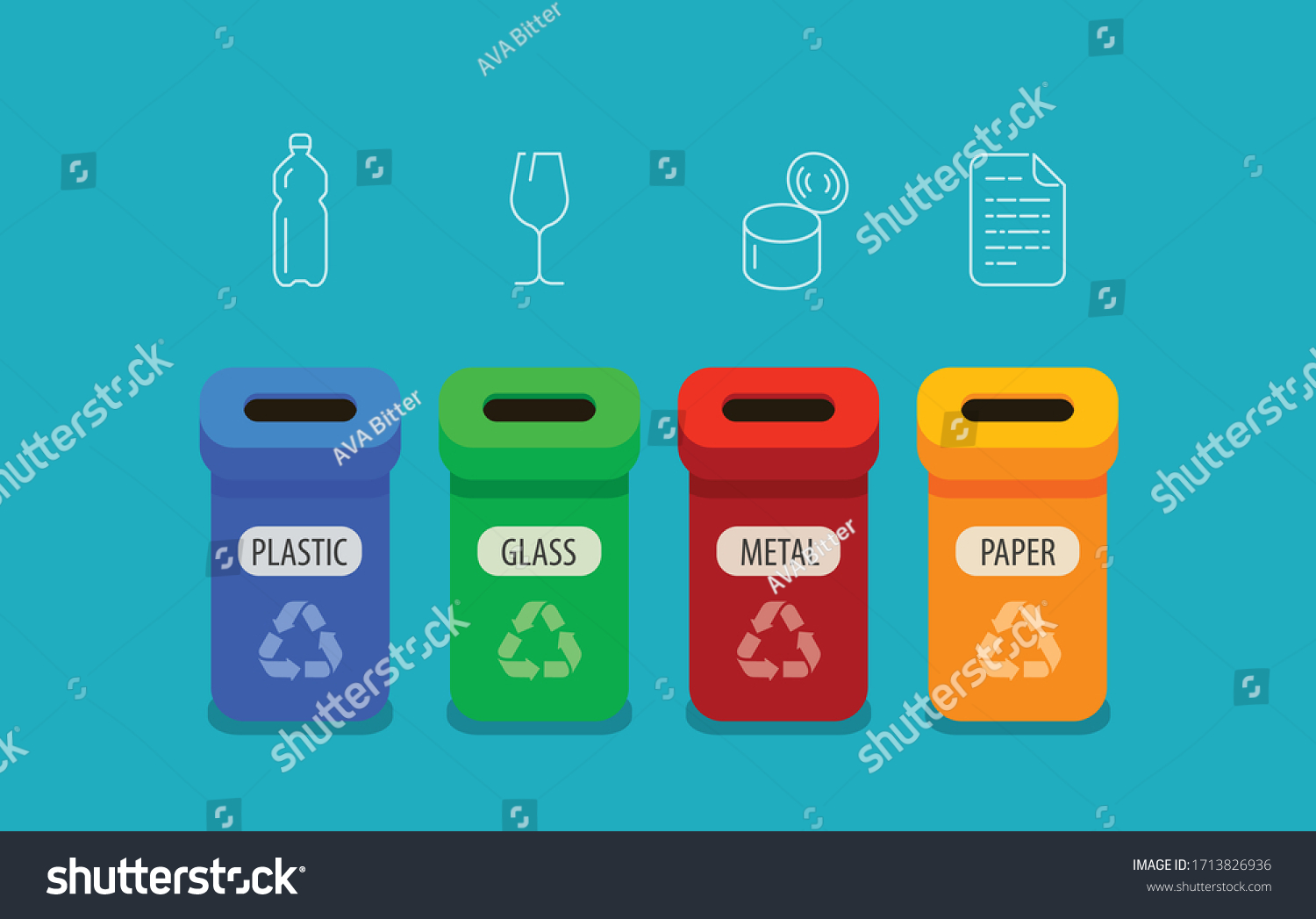 Ordenando Infografía De Basura Ilustración Vectorial Vector De Stock Libre De Regalías 5994