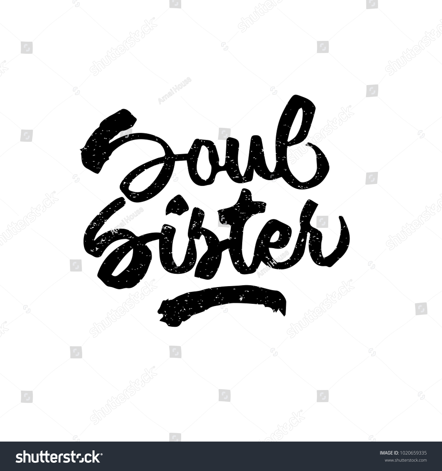 SVG of Soul sister. Ink hand lettering. Modern brush calligraphy. Handwritten phrase. Inspiration graphic design typography element. Rough simple vector sign. svg