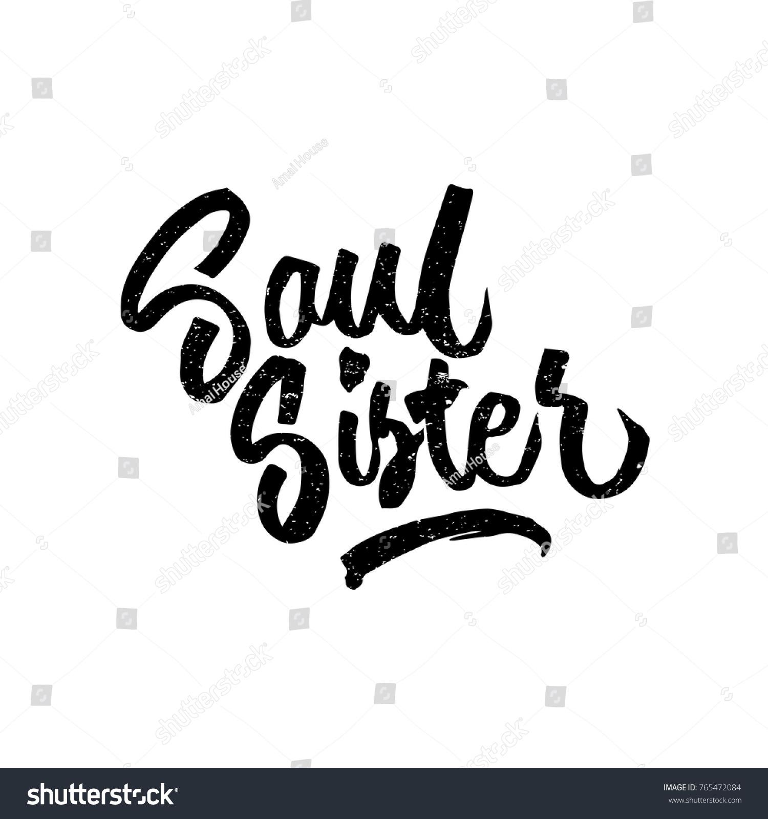 SVG of Soul sister. Ink hand lettering. Modern brush calligraphy. Handwritten phrase. Inspiration graphic design typography element. Cute simple vector sign. svg