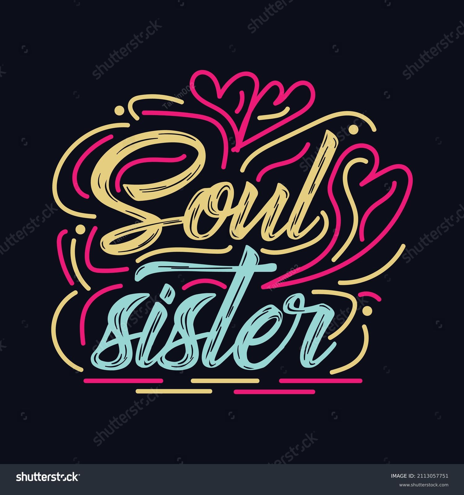 SVG of Soul Sister.typography motivational quote design svg