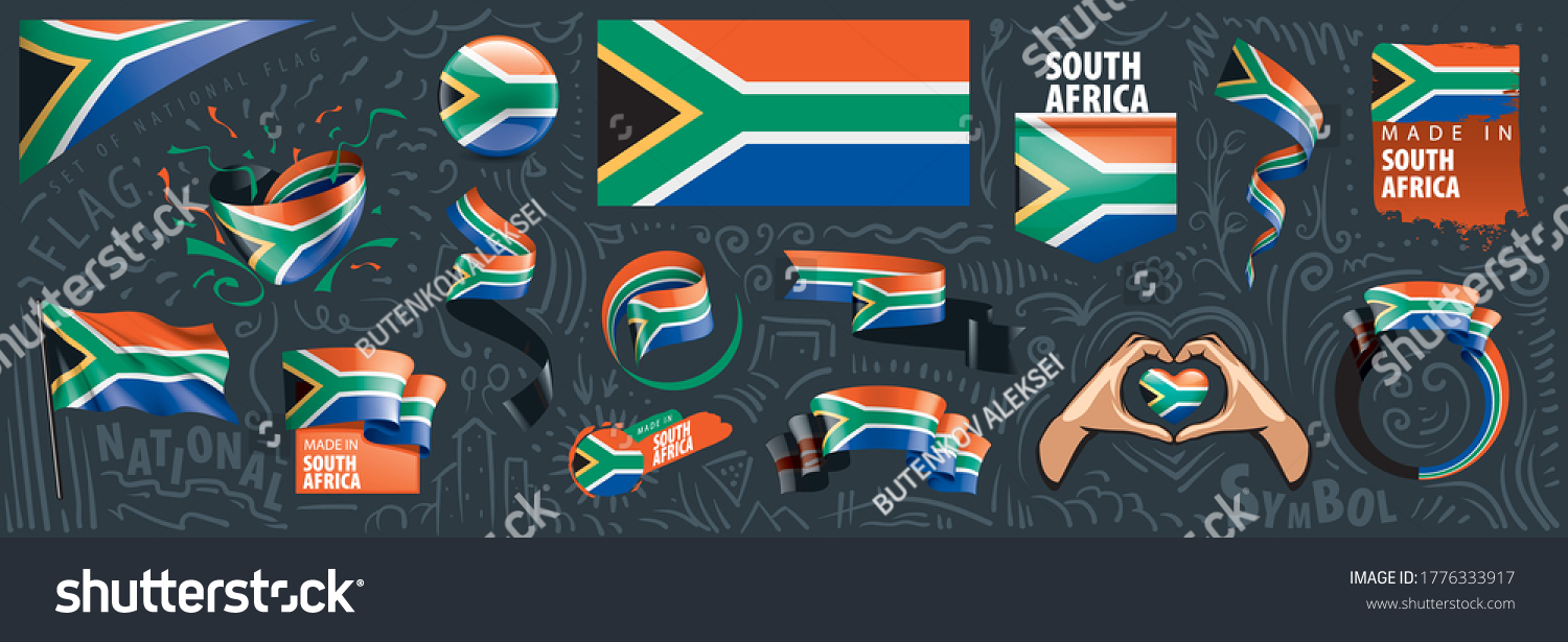 South Africa Flag Vector Illustration On Stock Vector Royalty Free 1776333917 Shutterstock 8294