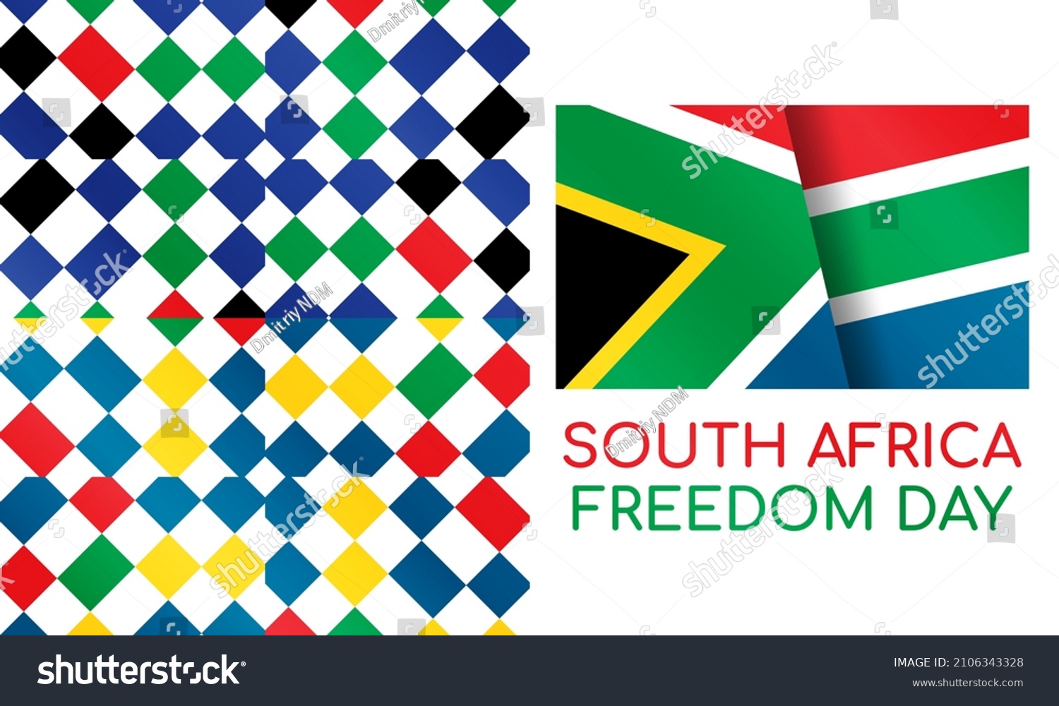 South Africa Freedom Day Afrikaans Vryheidsdag Stock Vector Royalty Free 2106343328 7337