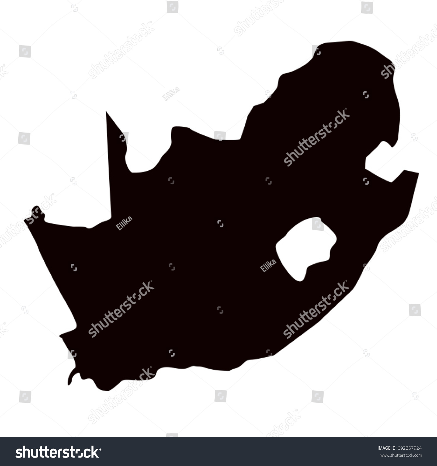 South Africa Map Stock Vector Royalty Free 692257924 0918
