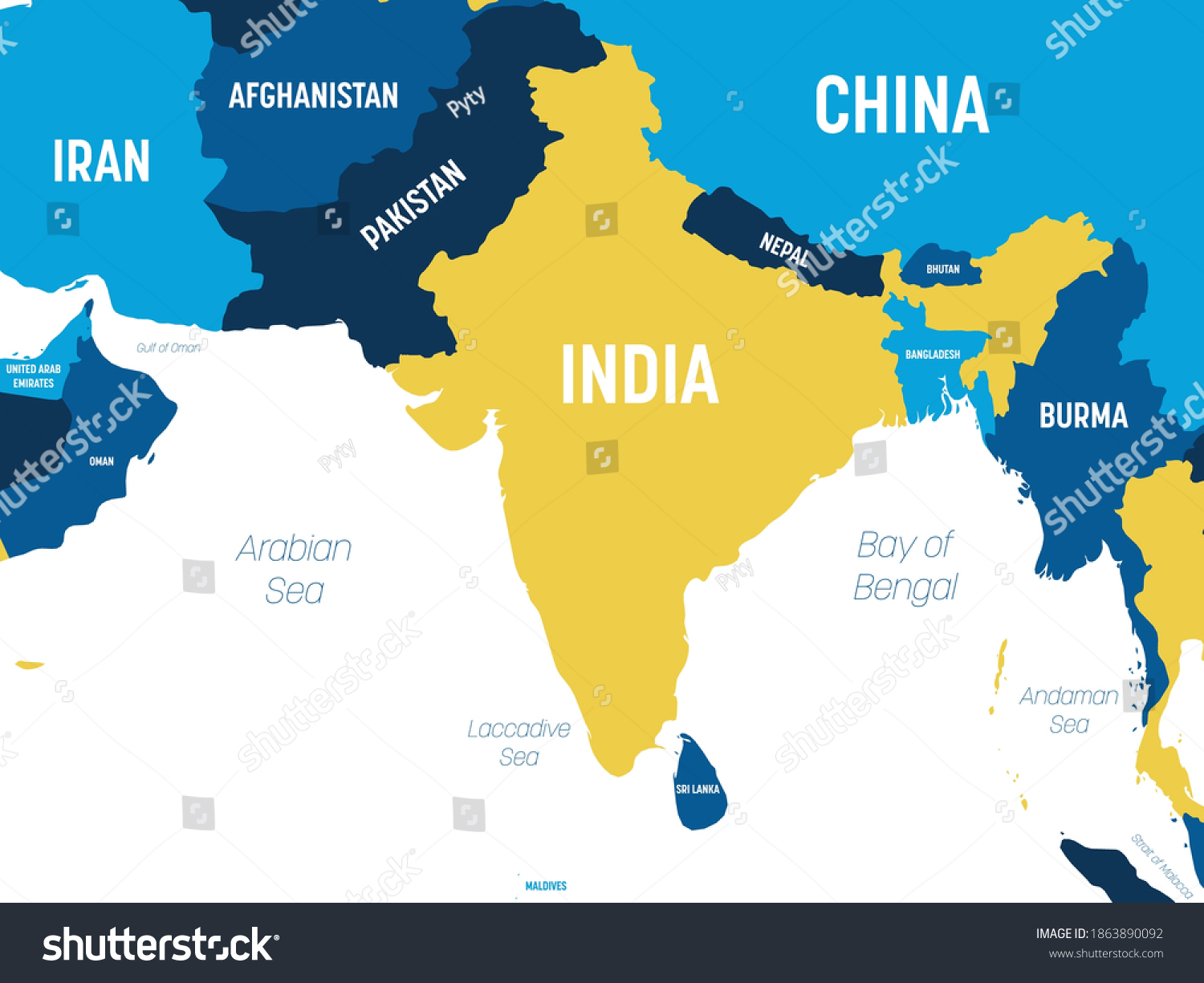 219 Indian subcontinent map Images, Stock Photos & Vectors | Shutterstock