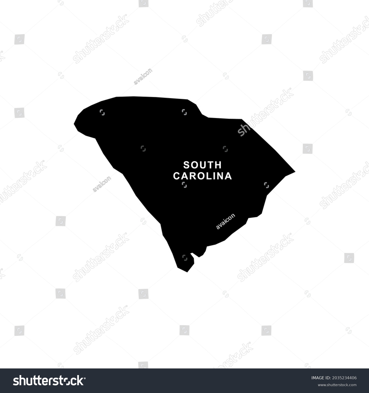 South Carolina Map Icon South Carolina Stock Vector (royalty Free 