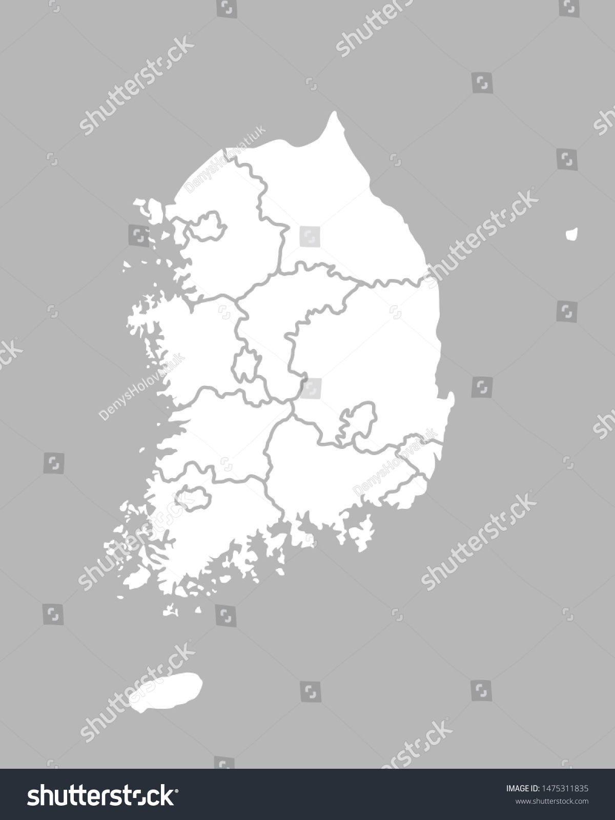 South Korea Blank Map South Korea Blank Map Map South Stock Vector (Royalty Free) 1475311835 |  Shutterstock
