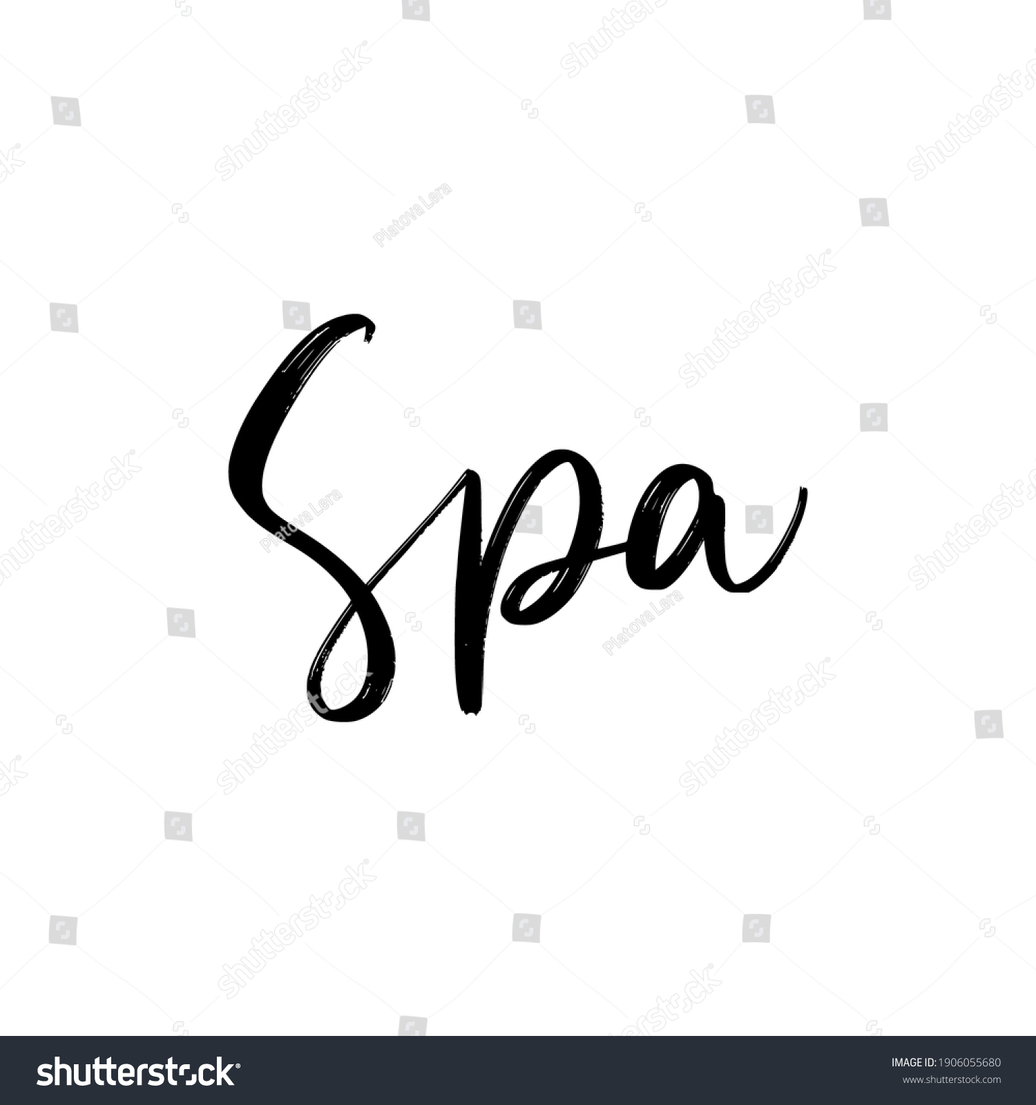 SPA. TIPOGRAFÍA DE LA CARTA DE: vector de stock (libre de regalías ...
