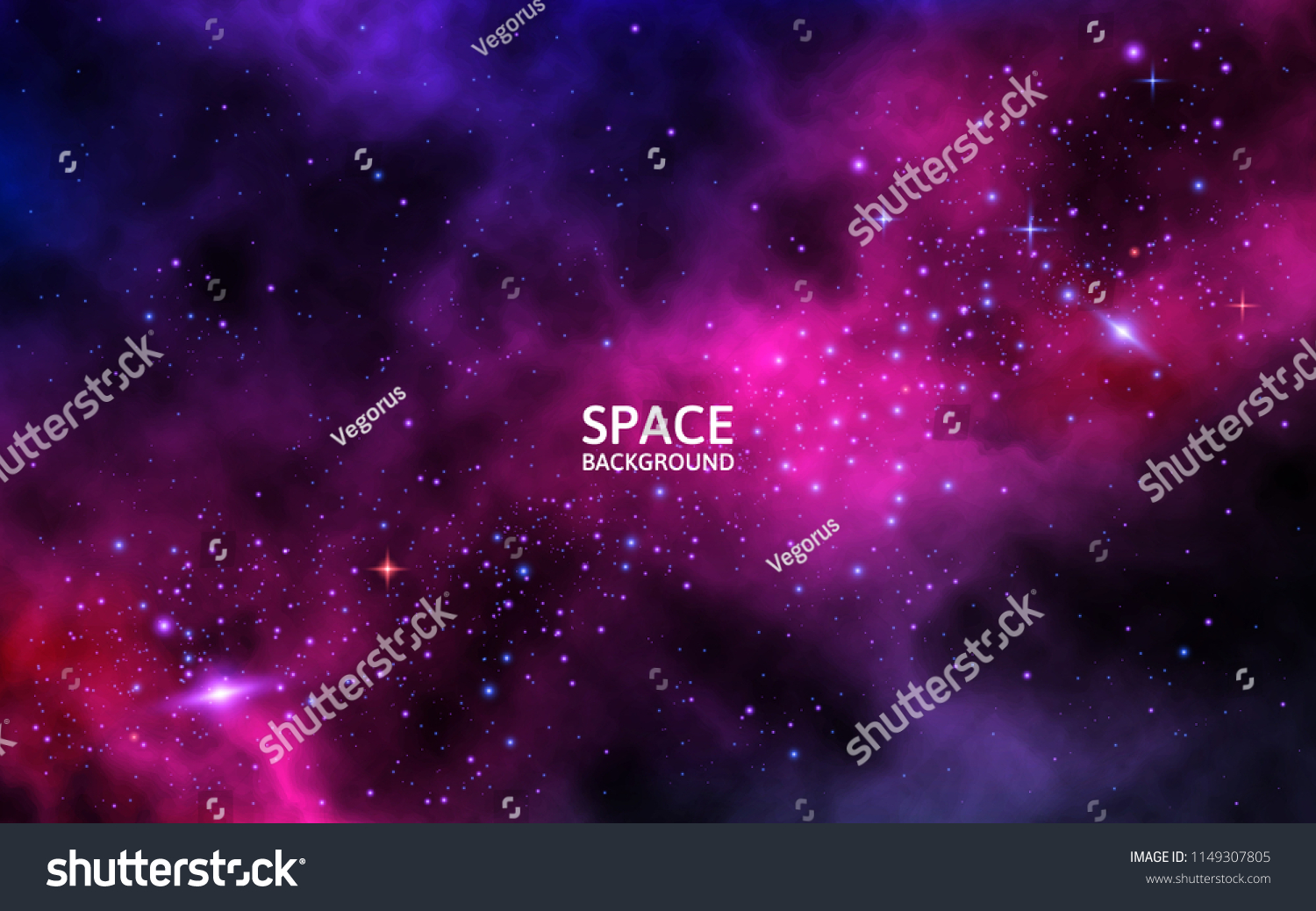 High Quality Colorful Galaxy Background