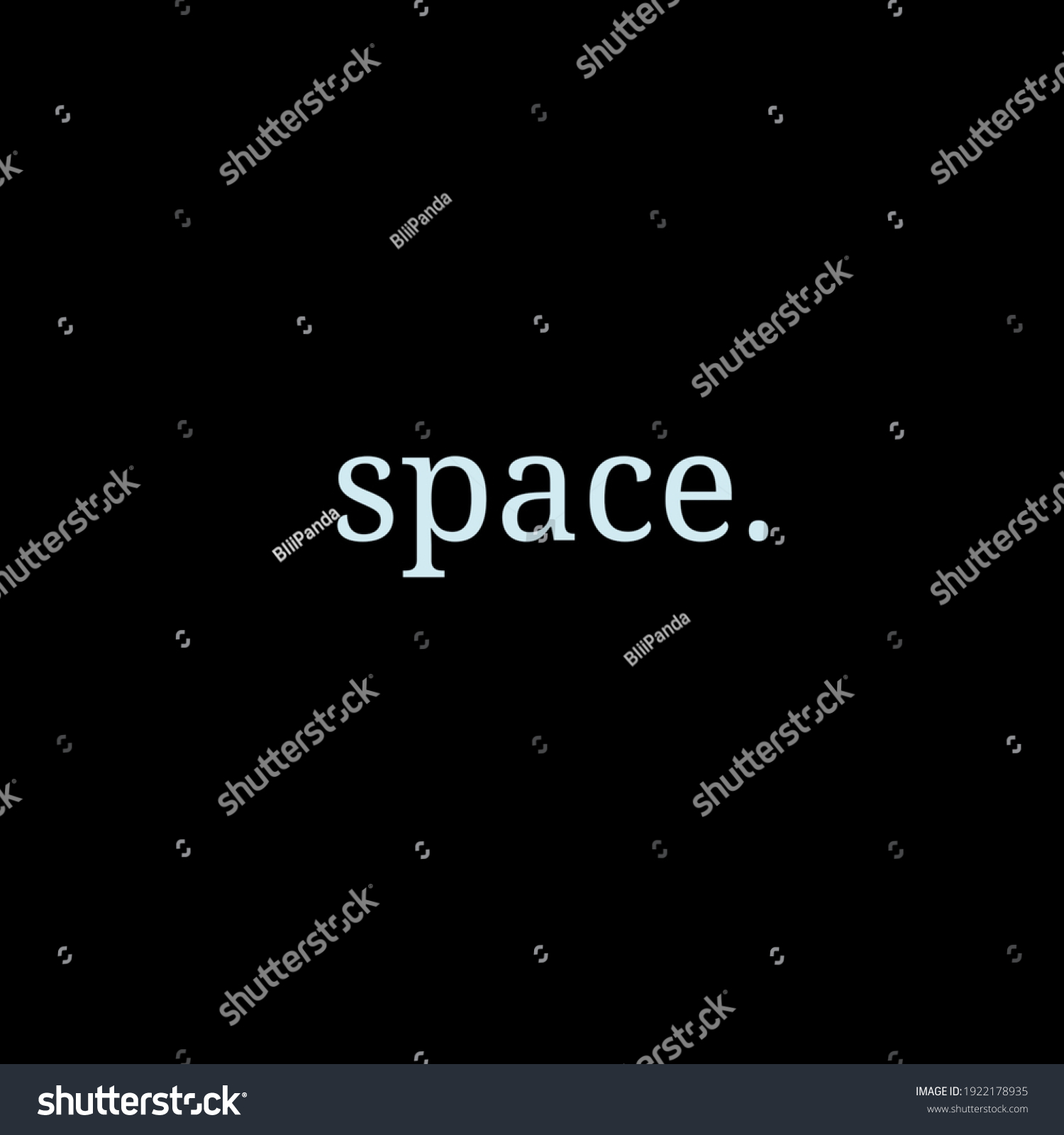 Space Font Outline Illustration Vector Backgroundbali Stock Vector