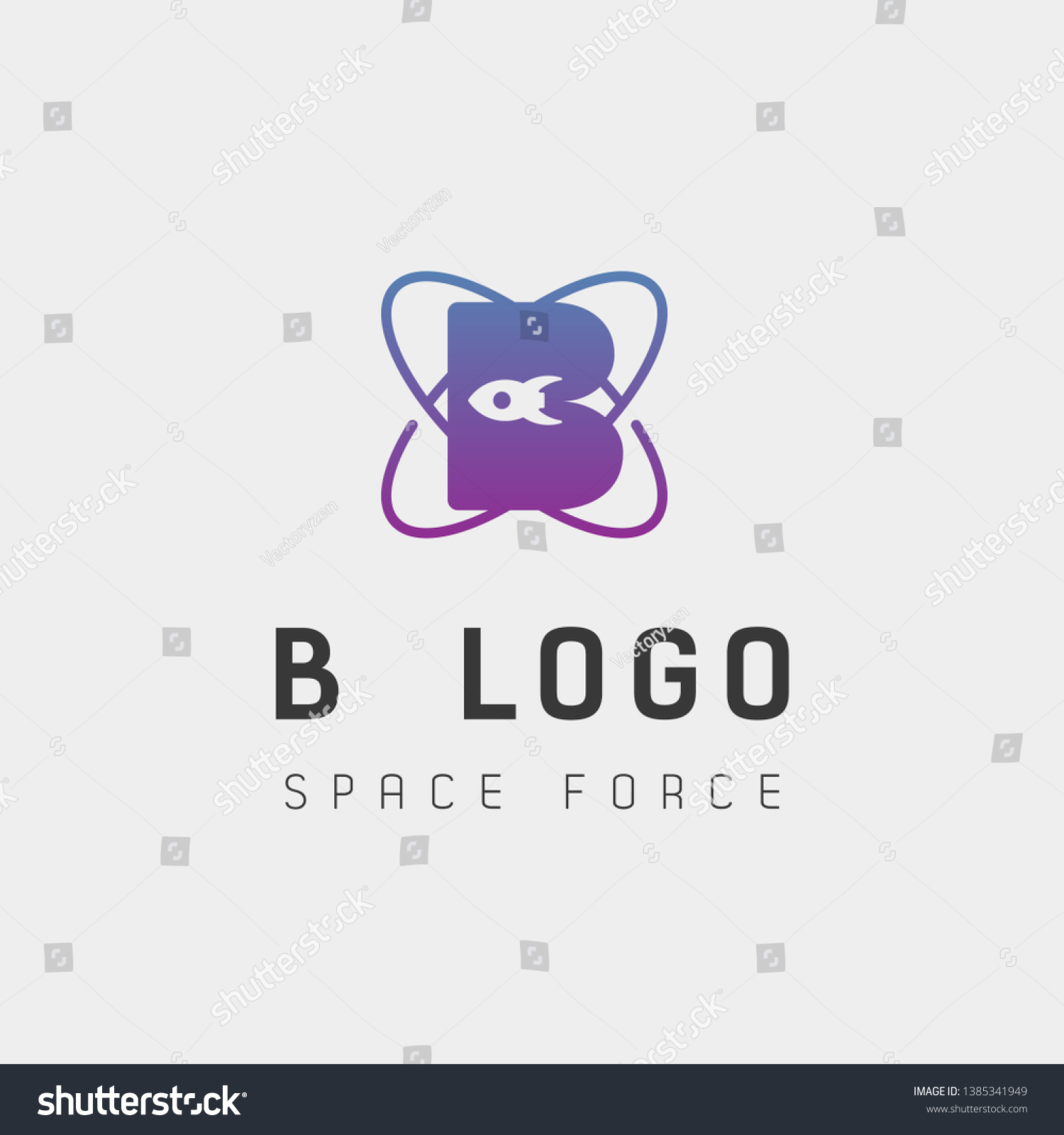 Space Force Logo Design B Initial Stock Vector (Royalty Free ...