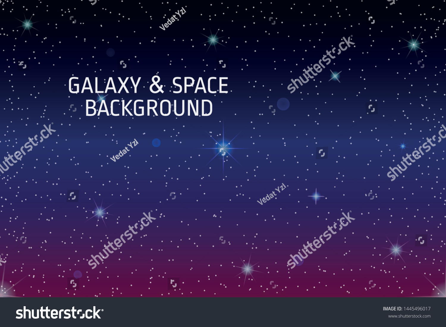 Space Galaxy Background Vector Bright Stars Stock Vector Royalty