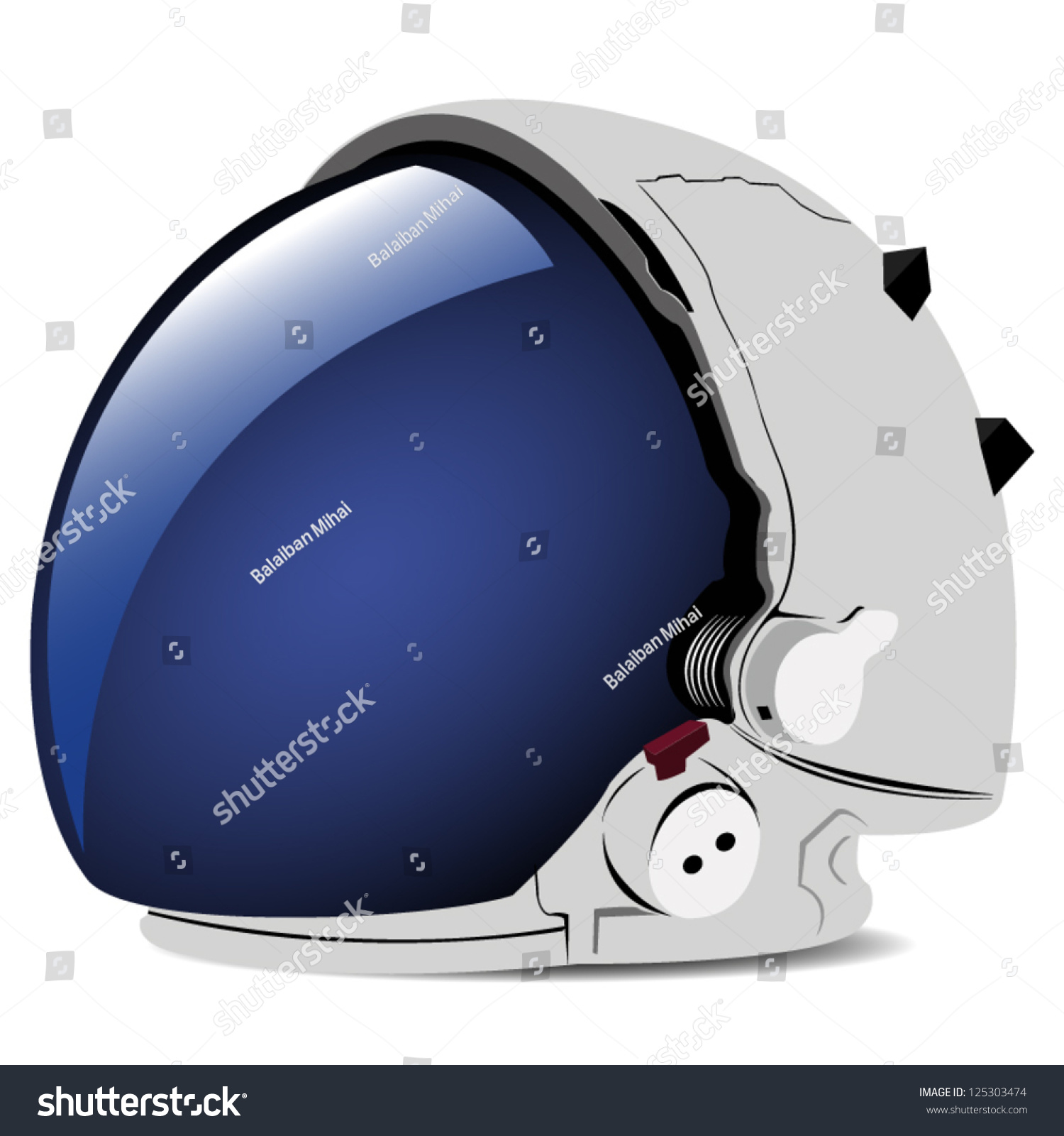 Space Helmet Stock Vector 125303474 - Shutterstock