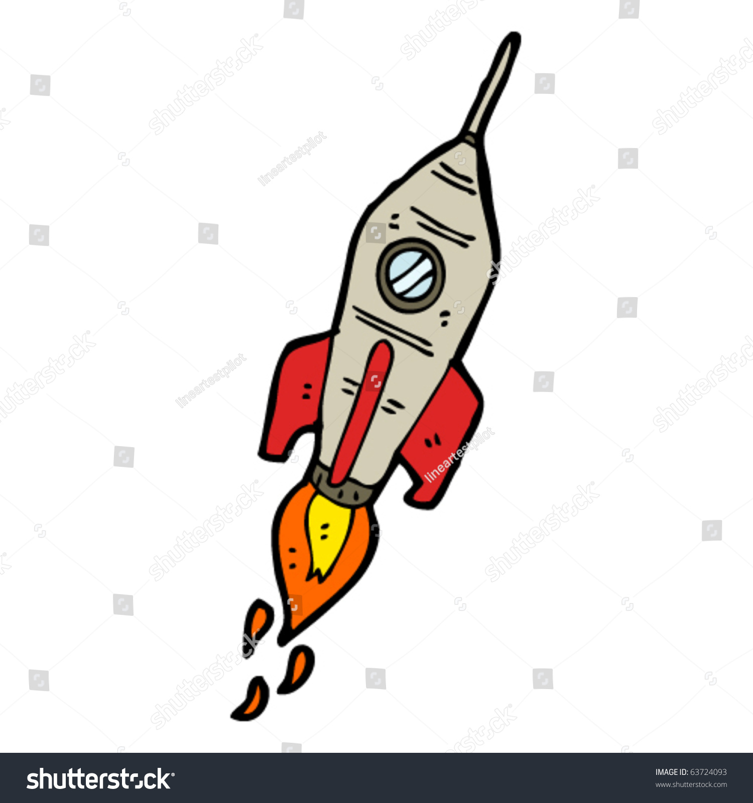 Space Rocket Cartoon Stock Vector (Royalty Free) 63724093