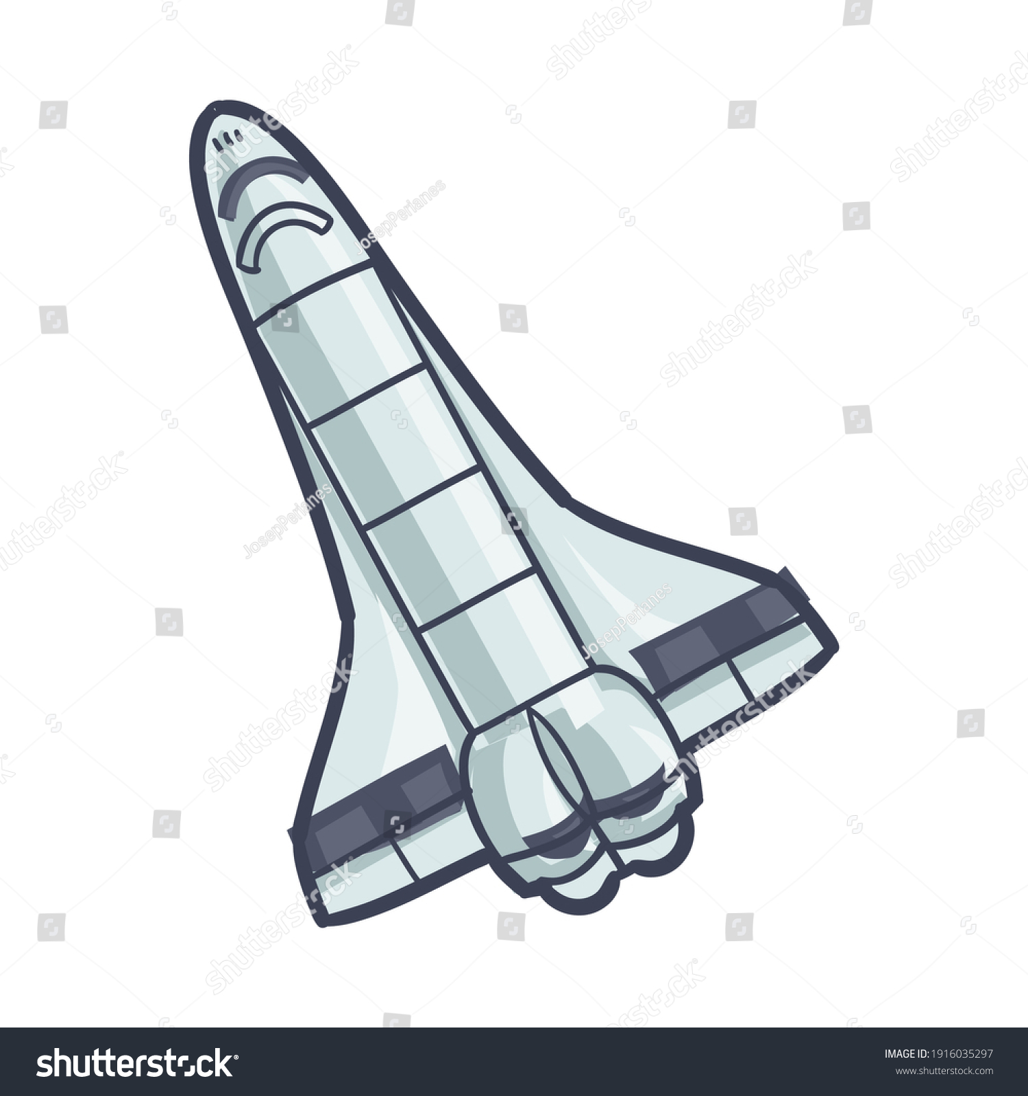 Space Rocket Doodle Illustration Icon Vector Stock Vector Royalty Free