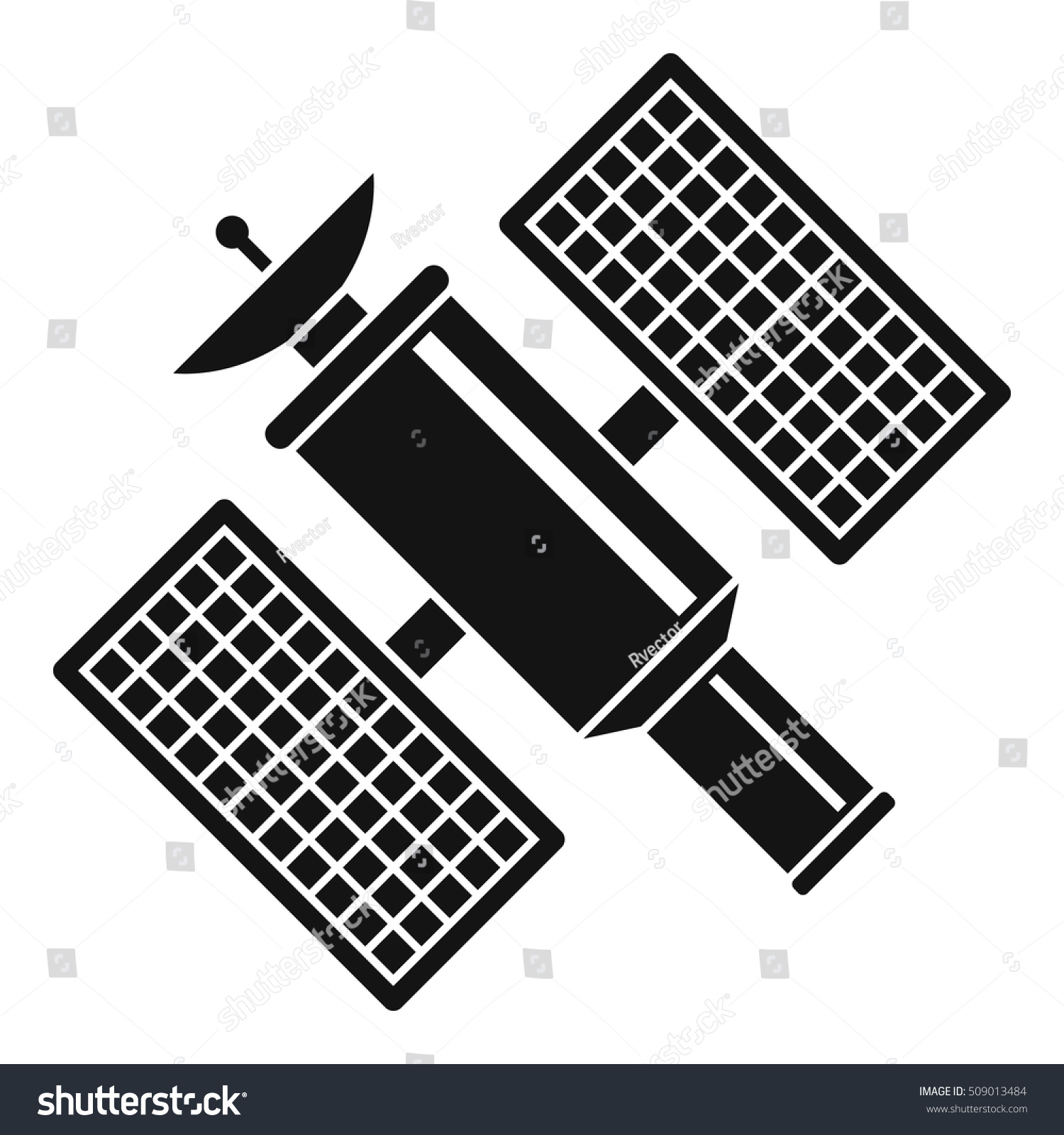 Space Satellite Icon Simple Illustration Space Stock ...