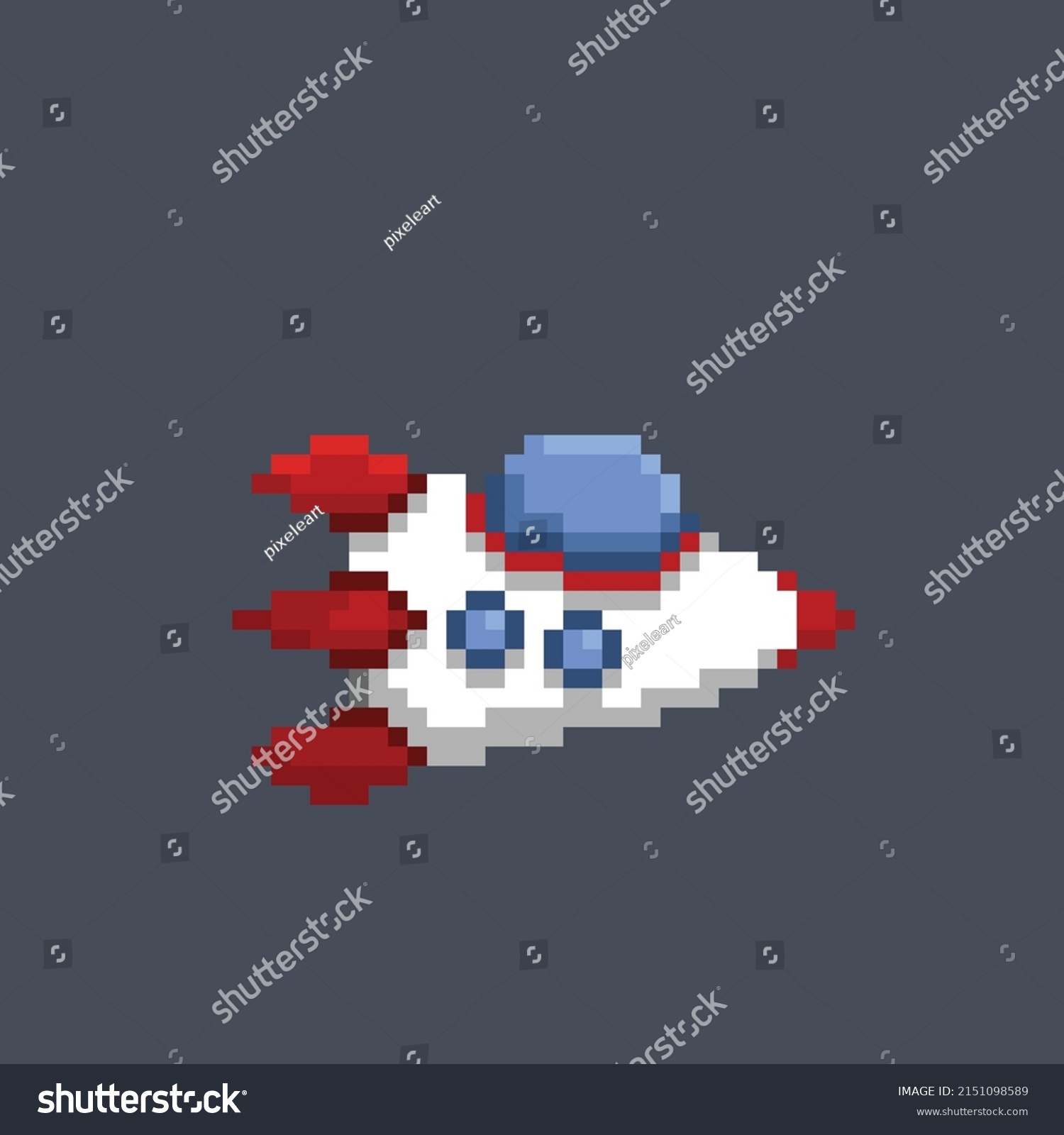 Space Ship Pixel Art Style Stock Vector (Royalty Free) 2151098589 ...