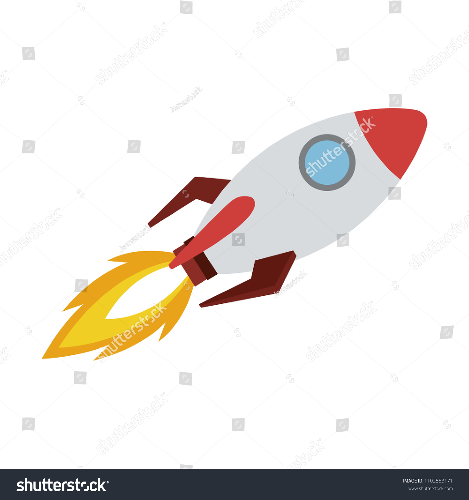 Spaceship Flying Cartoon Stock Vector (Royalty Free) 1102553171 ...