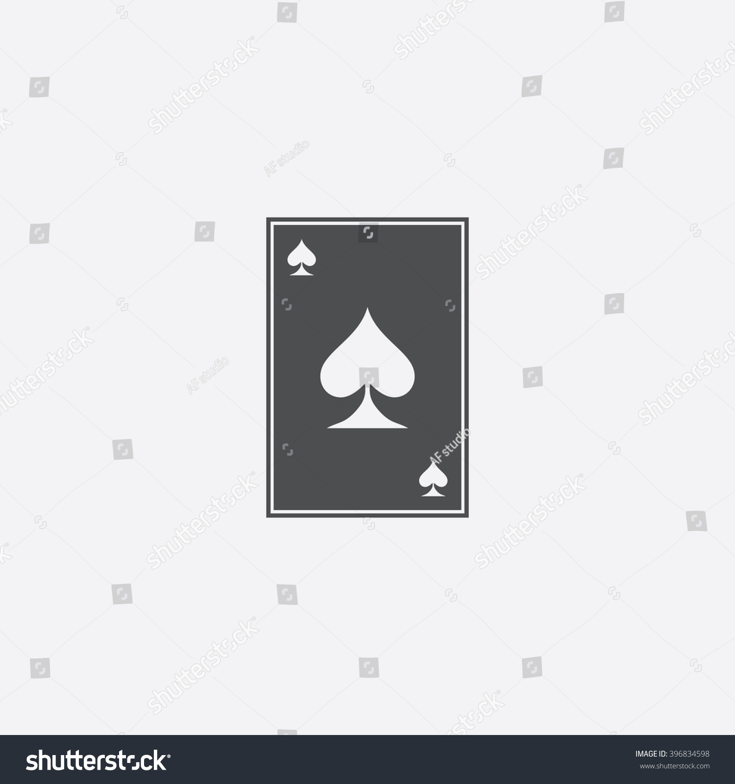 Spades Card Icon Vector. 396834598 Shutterstock