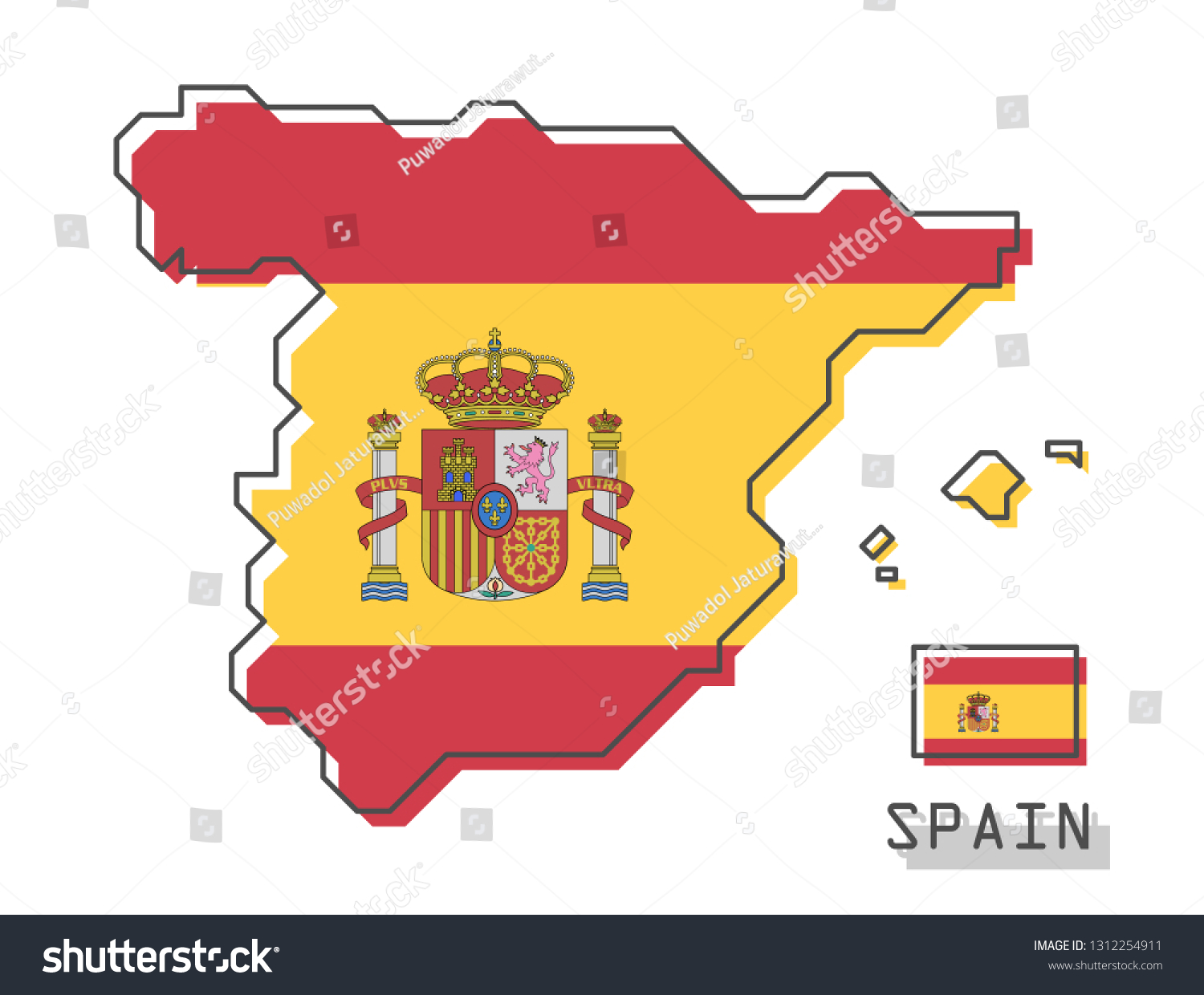 Simple Map Of Spain Spain Map Drawing Images, Stock Photos & Vectors | Shutterstock