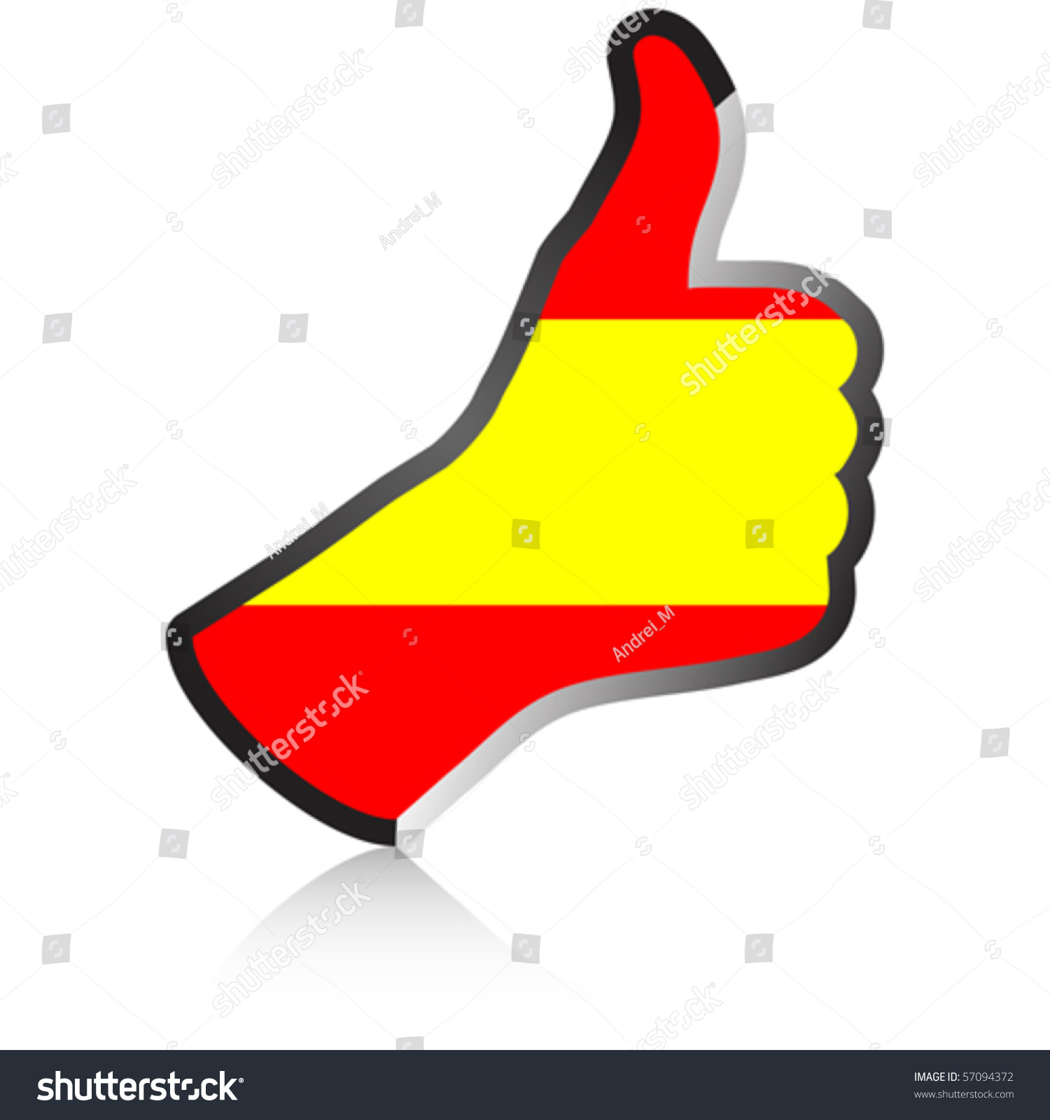 Spanish Hand Giving Ok Stock Vector Royalty Free 57094372