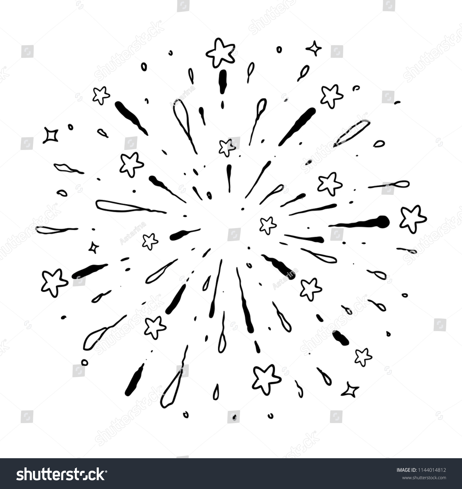 Sparkle Hand Drawn Stock Vector (Royalty Free) 1144014812 | Shutterstock