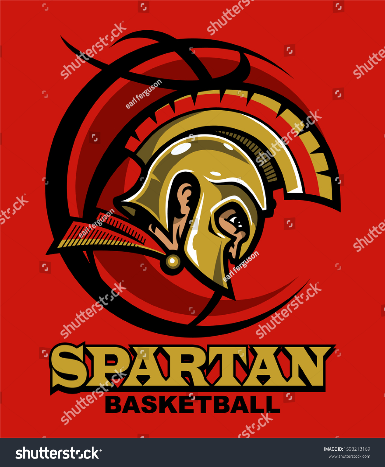 Spartan Basketball Team Design Mascot Inside Stock Vector Royalty Free 1593213169 Shutterstock