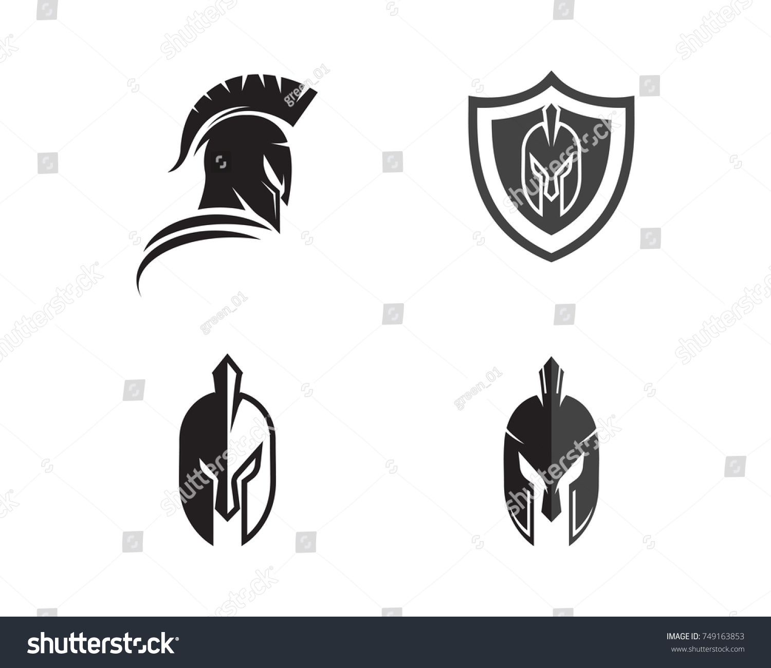 spartan helmet logo template vector icon stock vector royalty free
