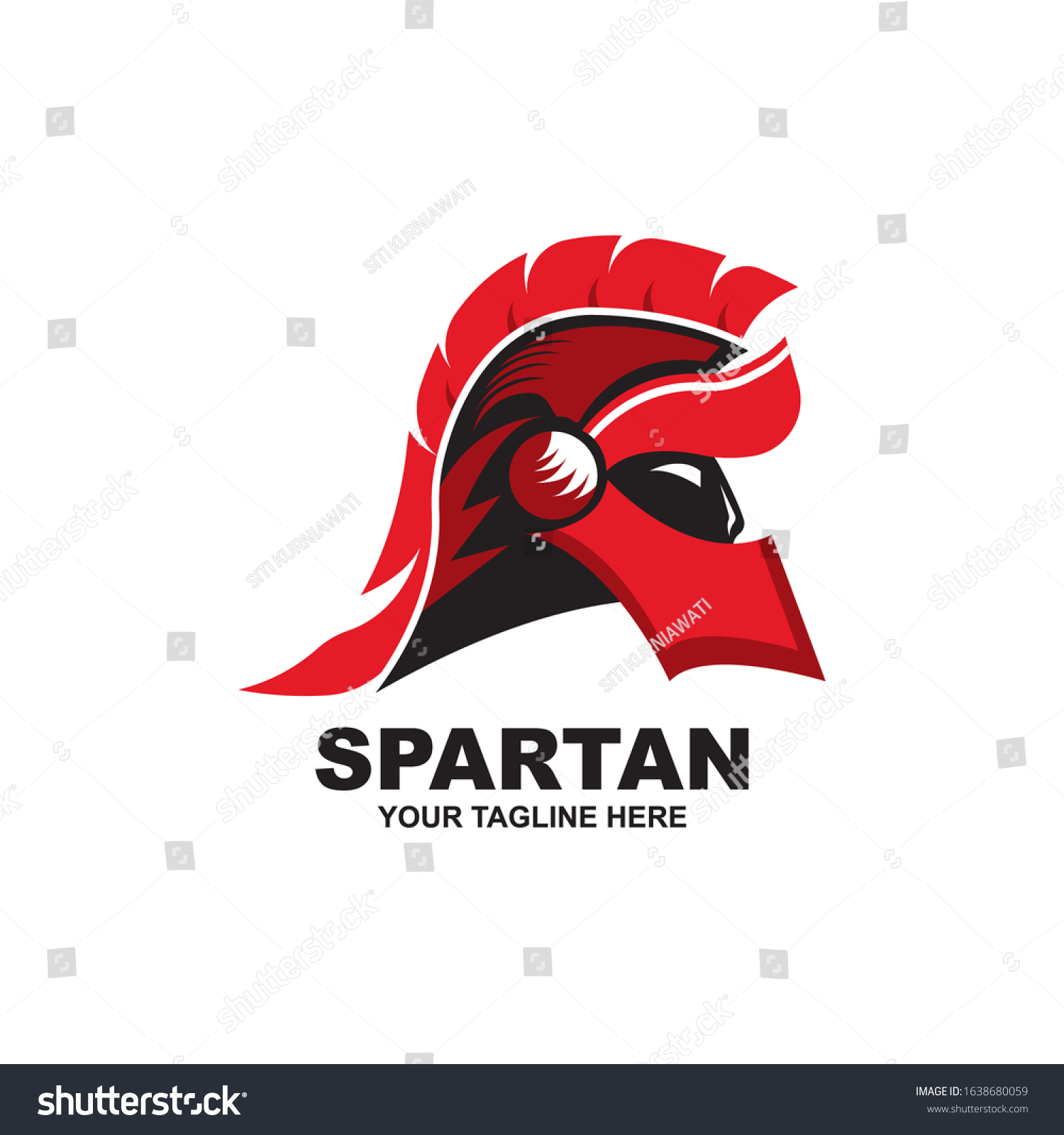 Spartan Logo Design Vector Illustration Spartan Stock Vector (Royalty ...