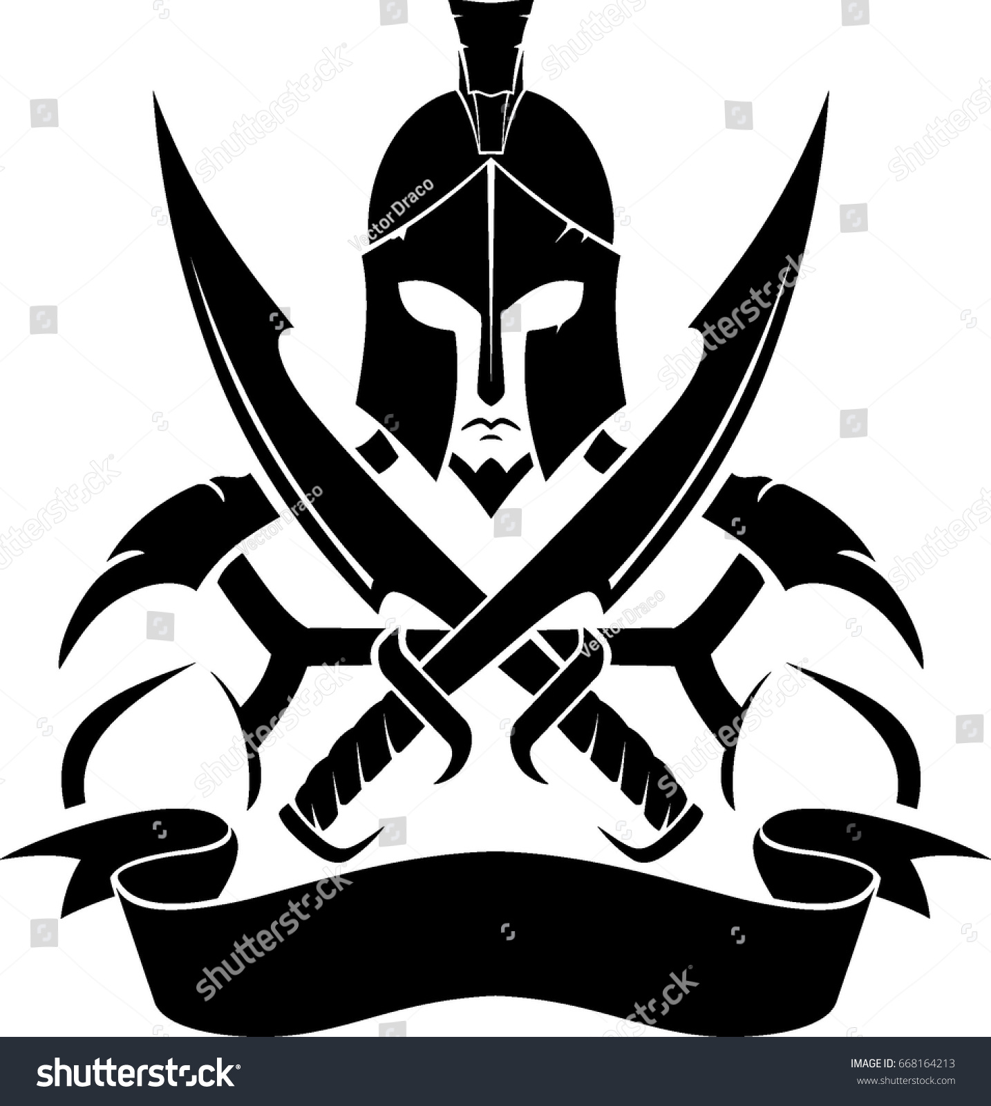 Spartan Sword Insignia Stock Vector (Royalty Free) 668164213 - Shutterstock