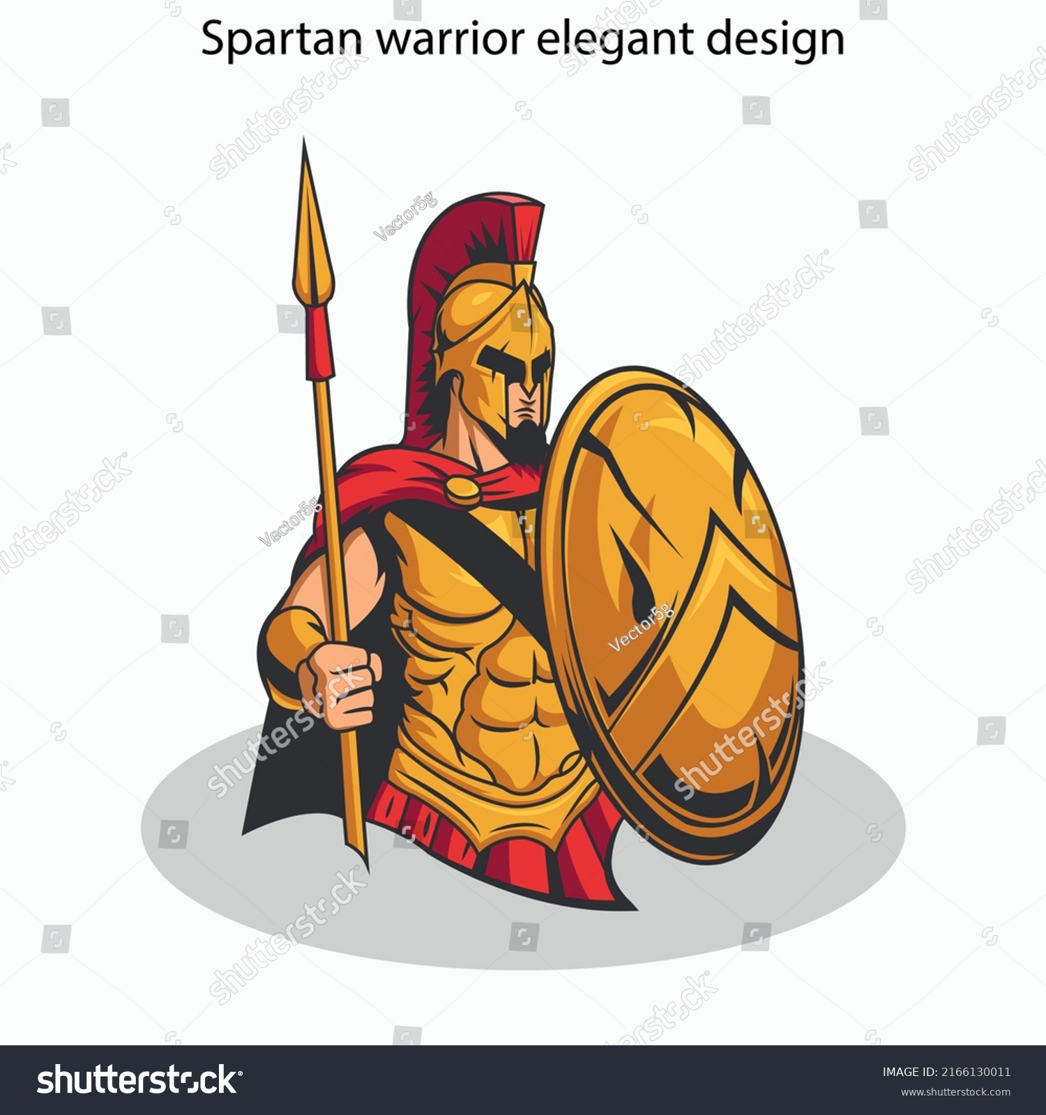 Spartan Warrior Icons Elegant Design Cartoon Stock Vector (Royalty Free ...