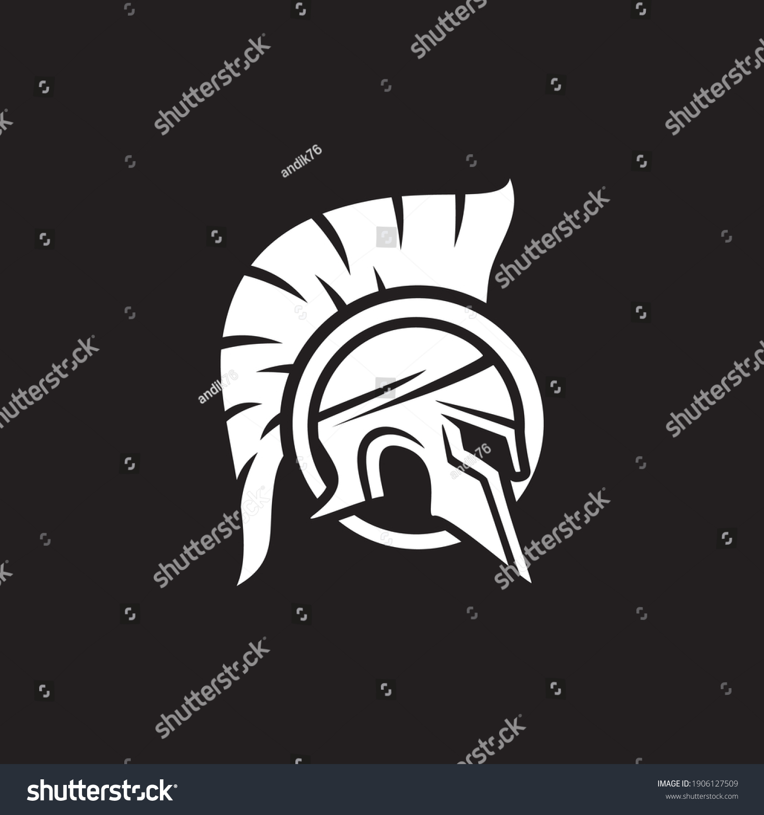 Spartan Warrior Symbol Emblem Spartan Helmet Vector Có Sẵn Miễn Phí Bản Quyền 1906127509 4177