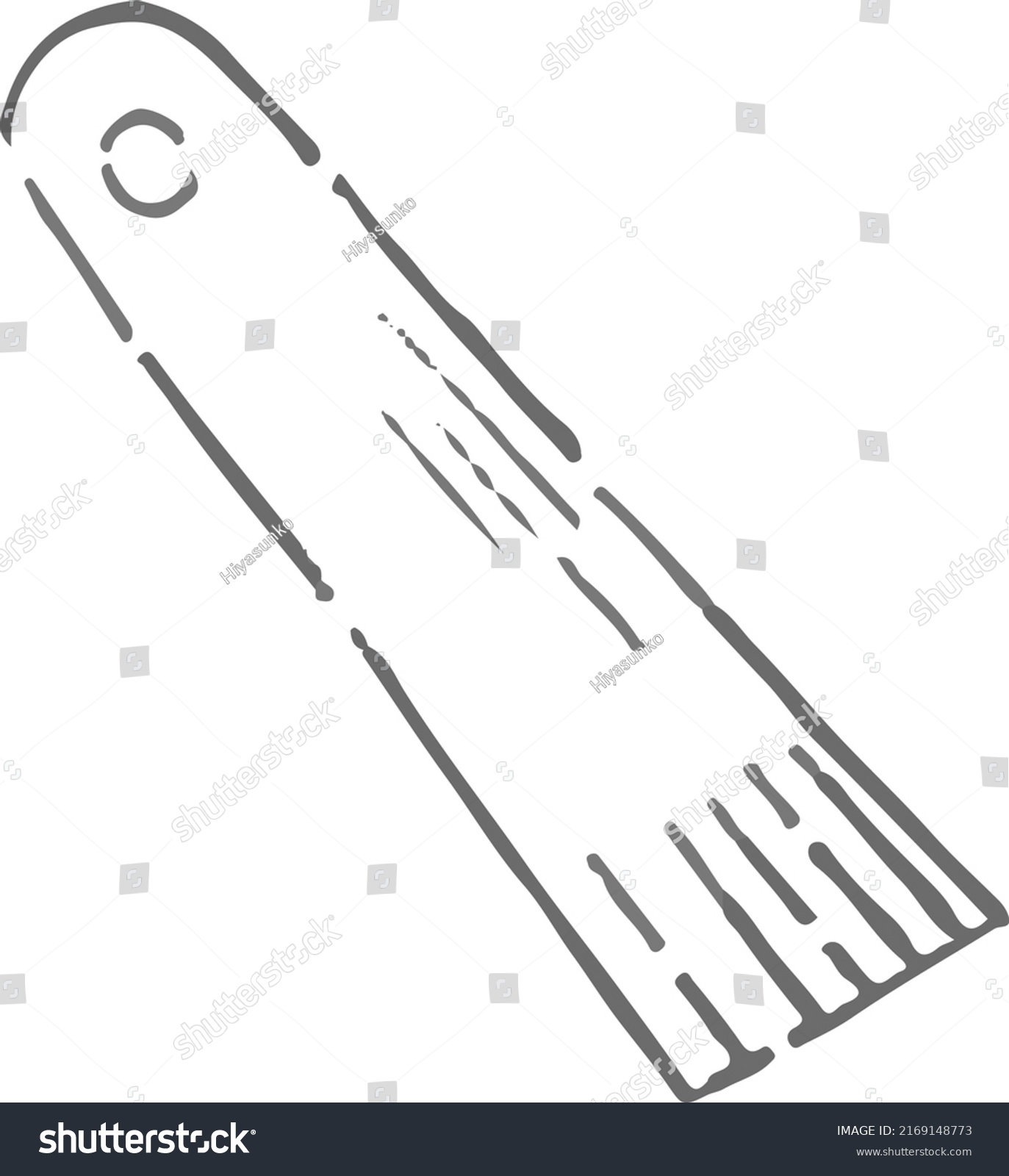 Stock Vector Spatula Line Drawing Vector Illustration 2169148773 
