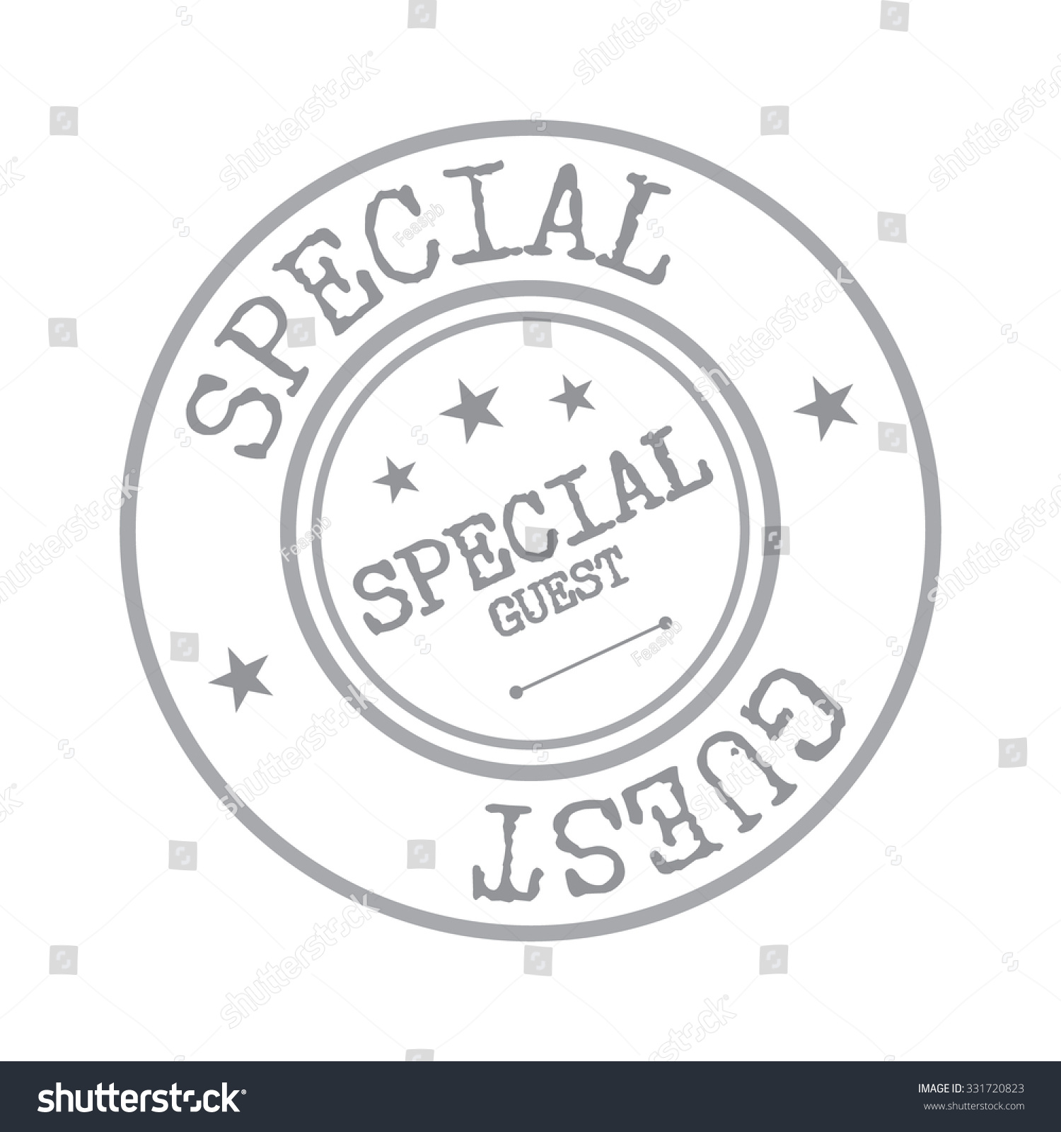 Special Guest Rubber Stamp Badge Template Stock Vector (Royalty Free ...