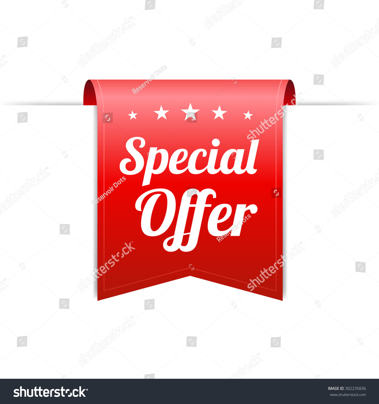 Special Offer Red Label Stock Vector Royalty Free 302235836