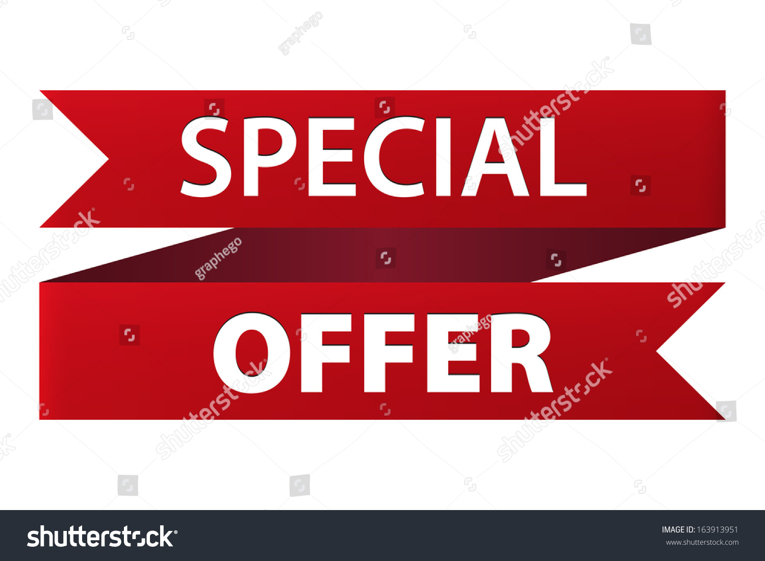 Special Offer Red Ribbon Banner Icon Stock Vector 163913951 - Shutterstock