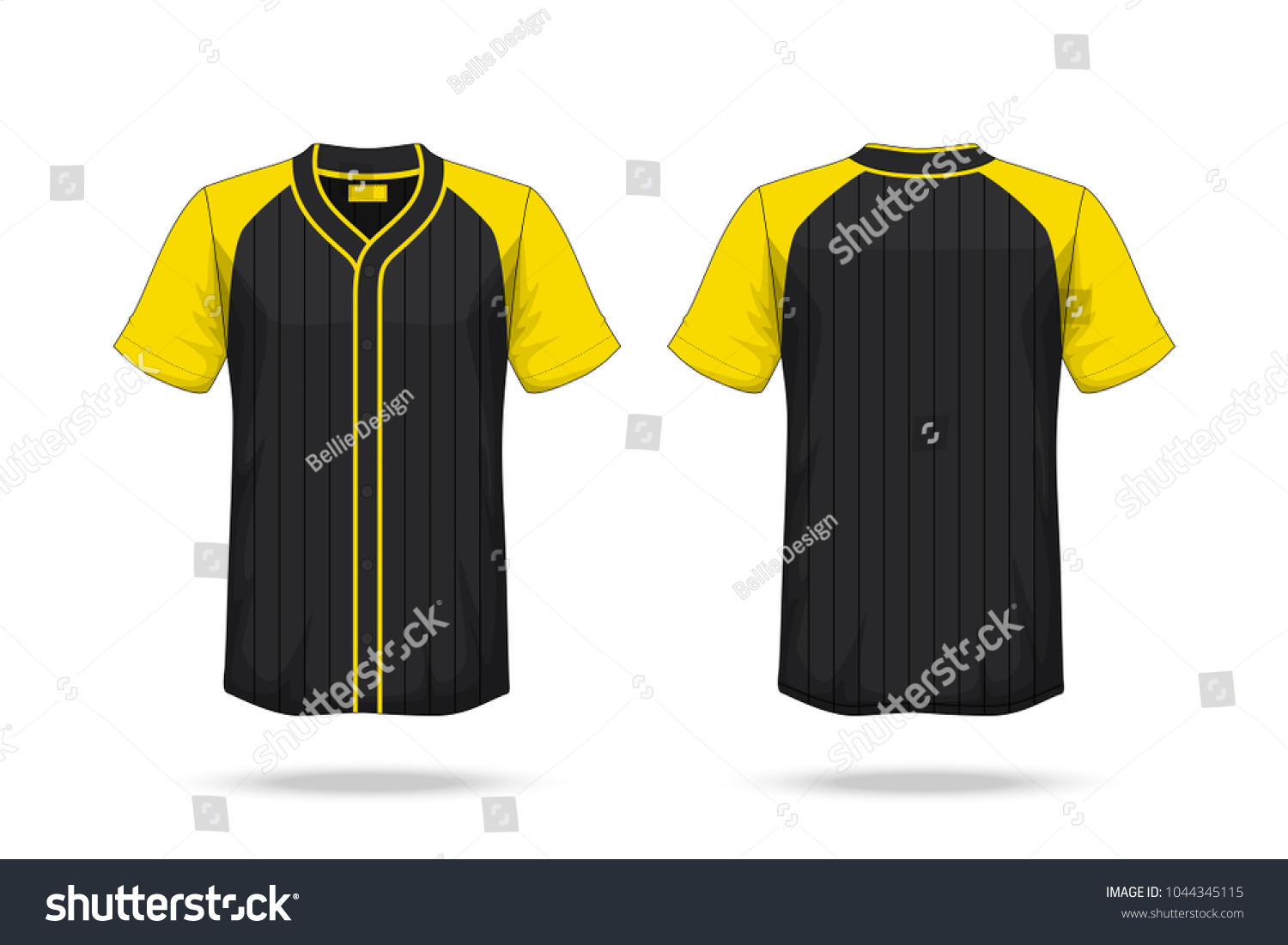 baseball jersey black and yellow