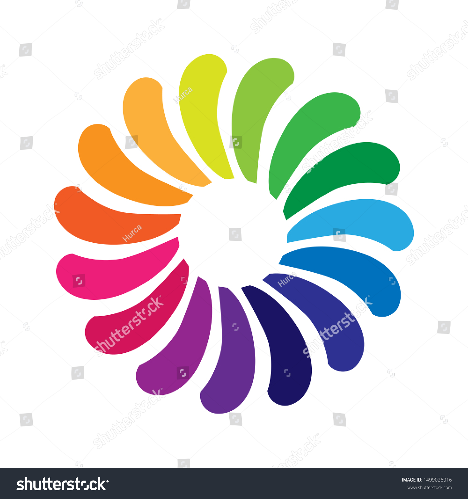 Spectrum Abstract Circular Logo Design Vector Stock Vector (Royalty ...