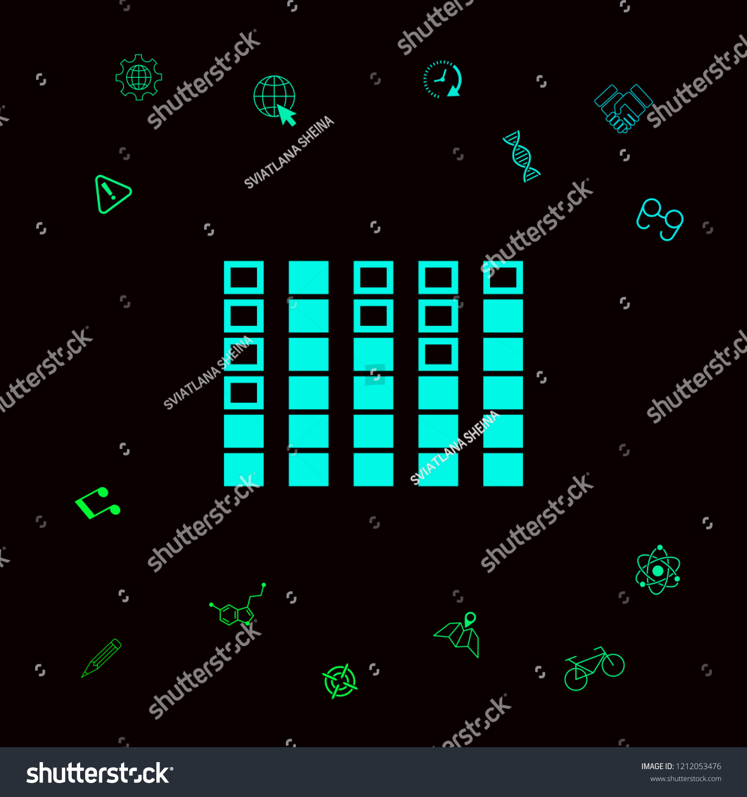 Spectrum Analyzer Equalizer Icon Stock Vector (Royalty Free) 1212053476 ...