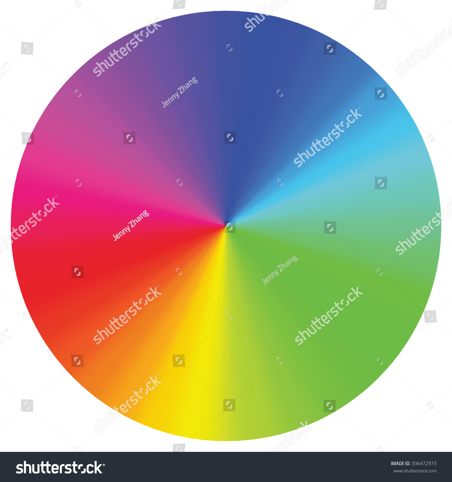 Spectrum Color Wheel On White Background Stock Vector (Royalty Free ...