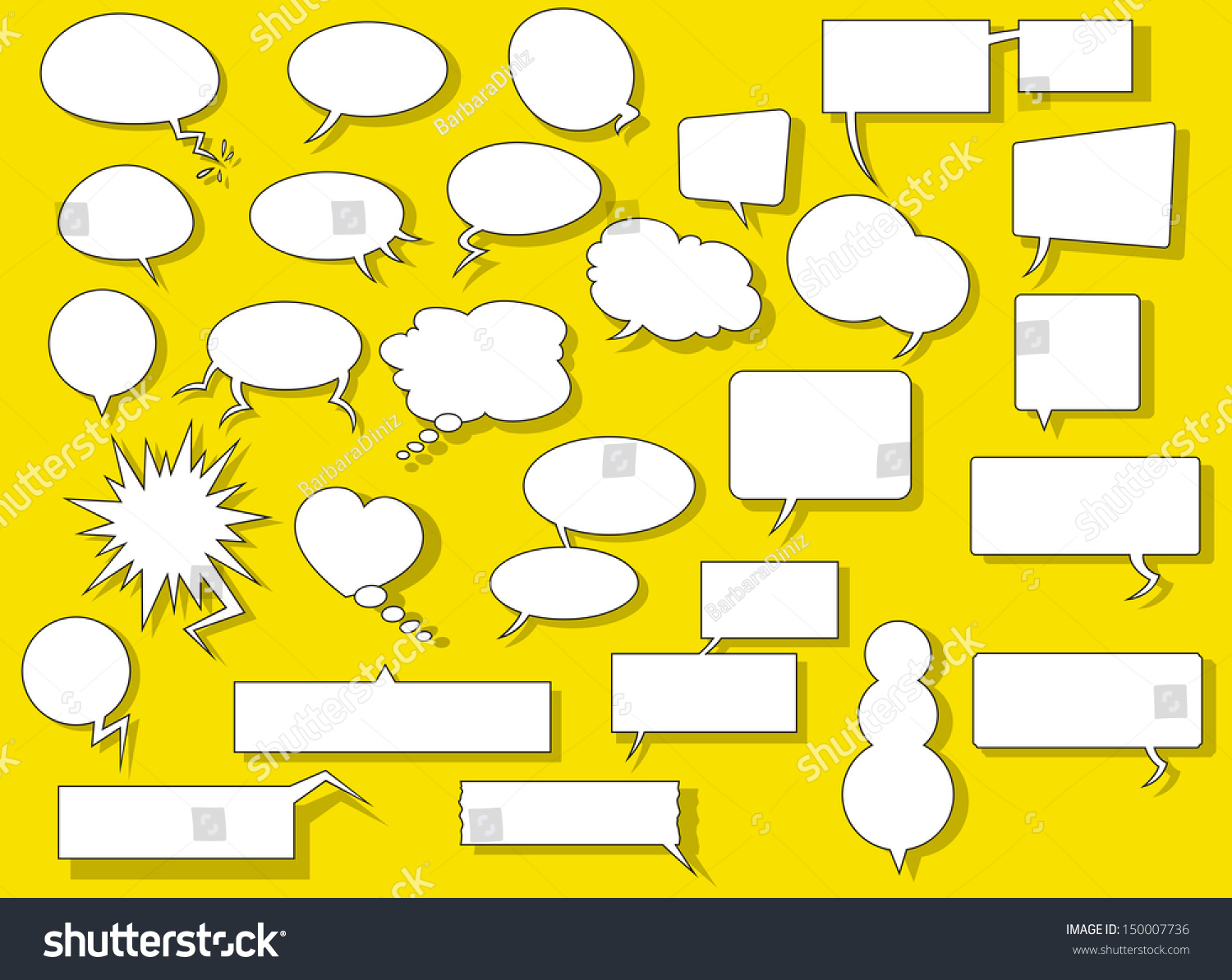Speech Balloons Stock Vector (Royalty Free) 150007736