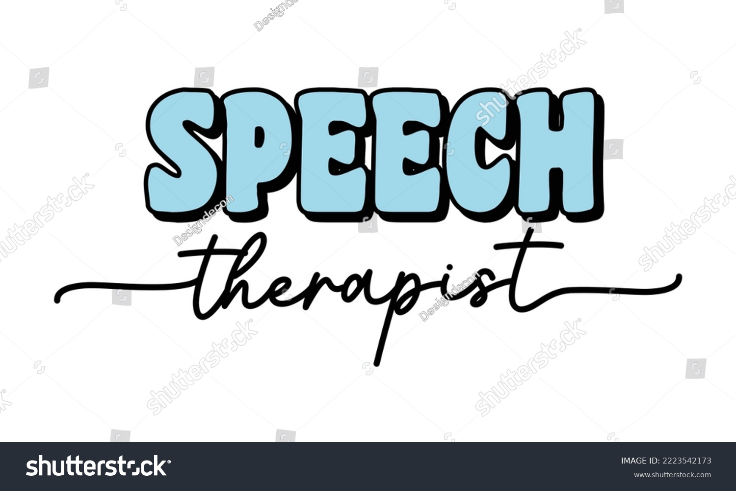 SVG of Speech Therapist Medical Career quote retro groovy typography sublimation SVG on white background svg