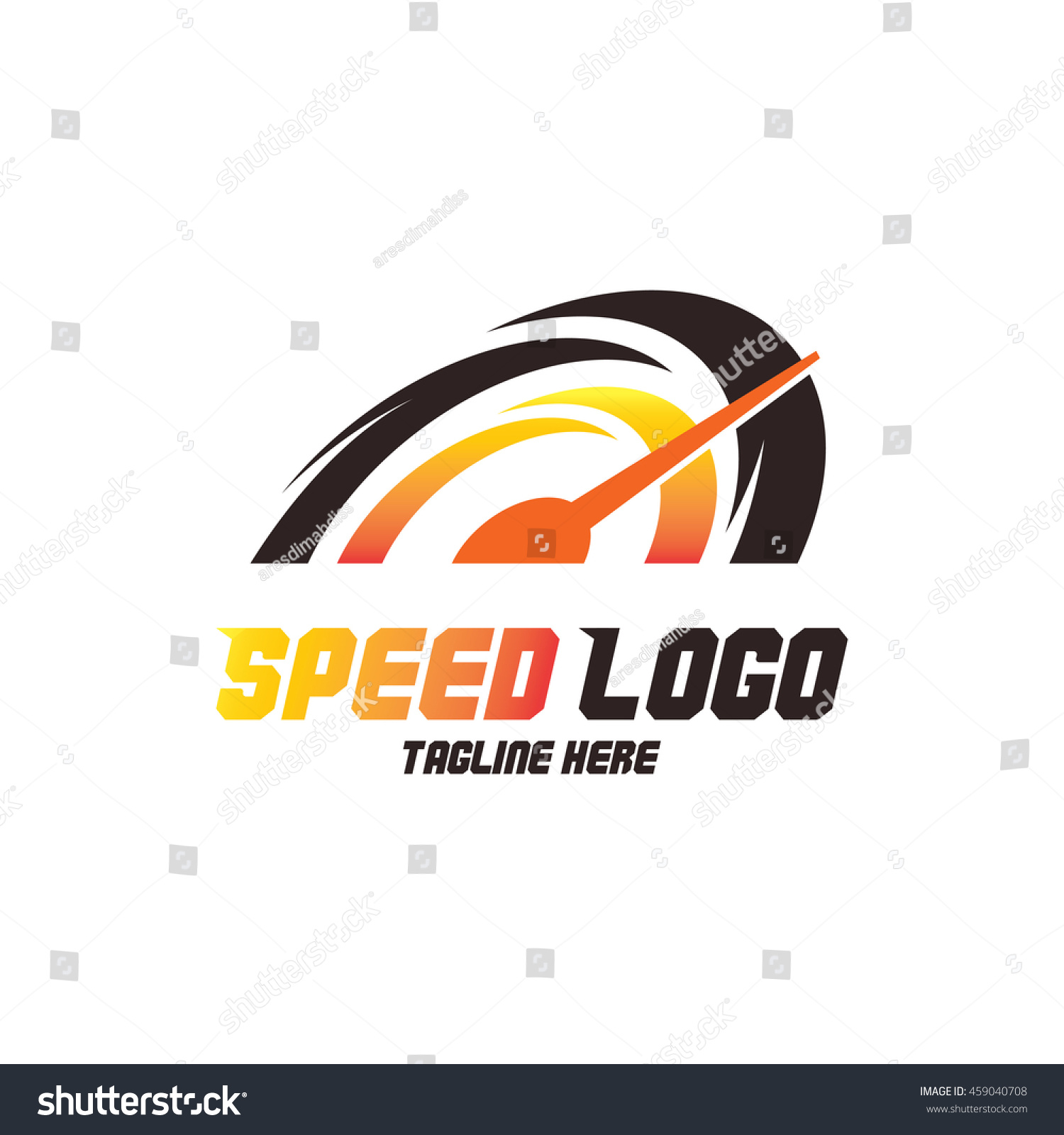 Speed And Fast Logo Template, Isolated On White Background Stock Vector ...